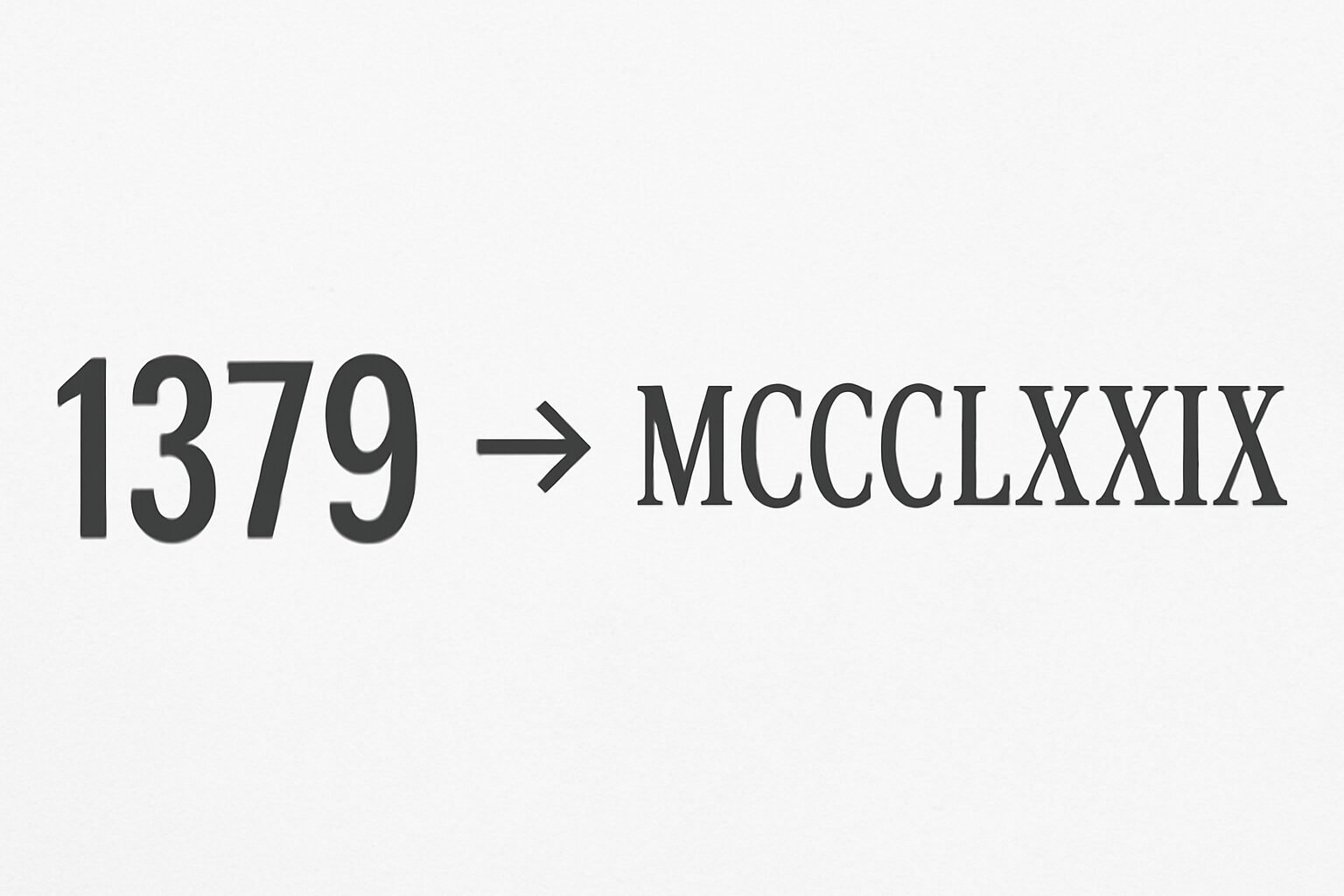 Roman Numerals: 1379