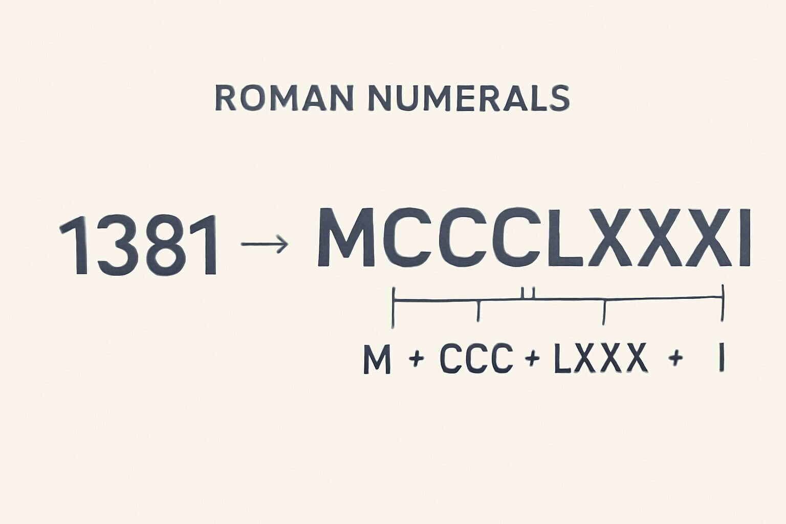Roman Numerals: 1381