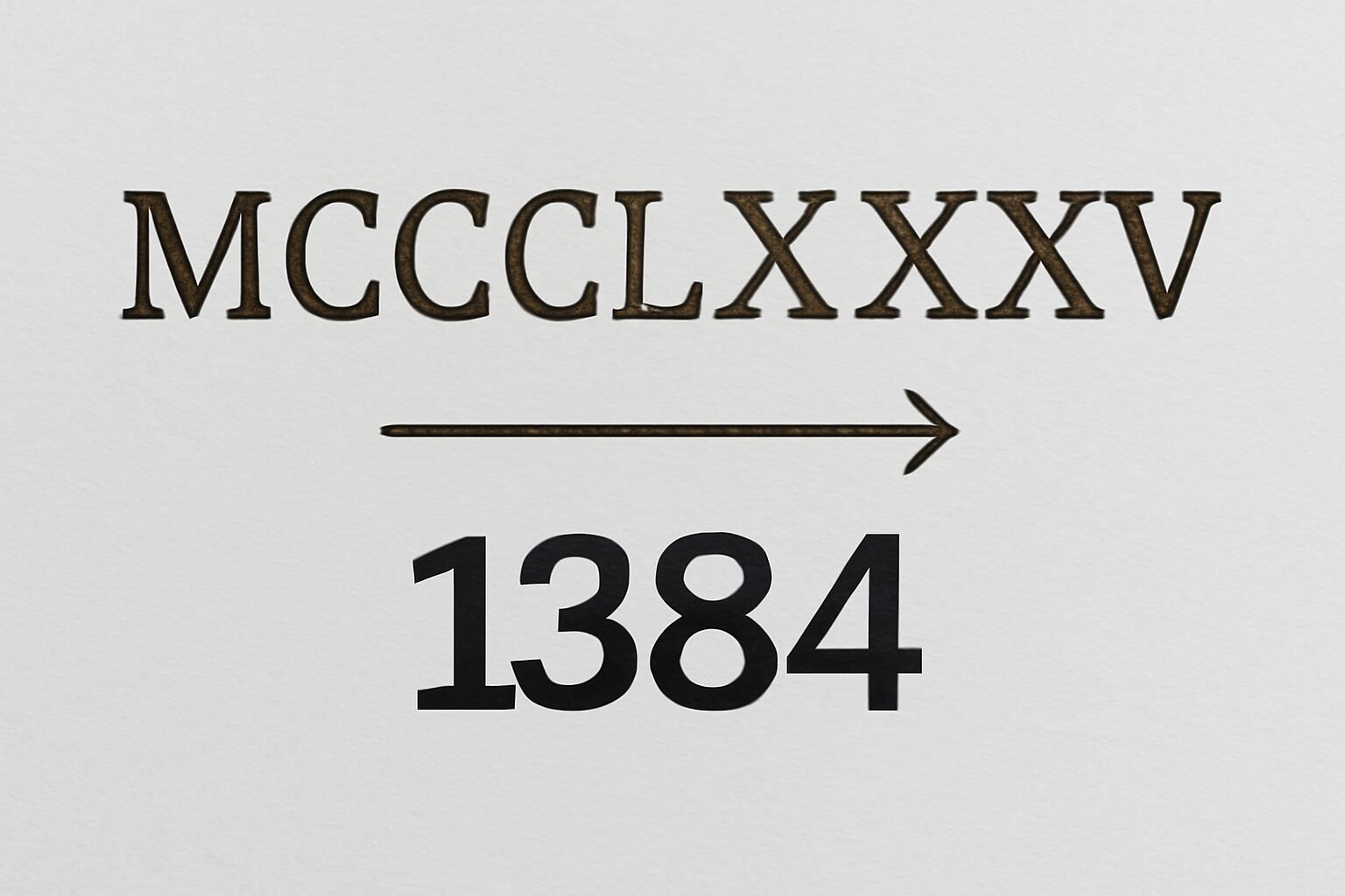 Roman Numerals: 1384
