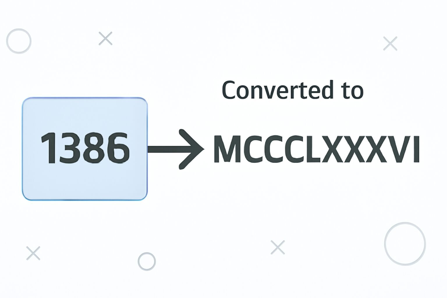 Roman Numerals: 1386