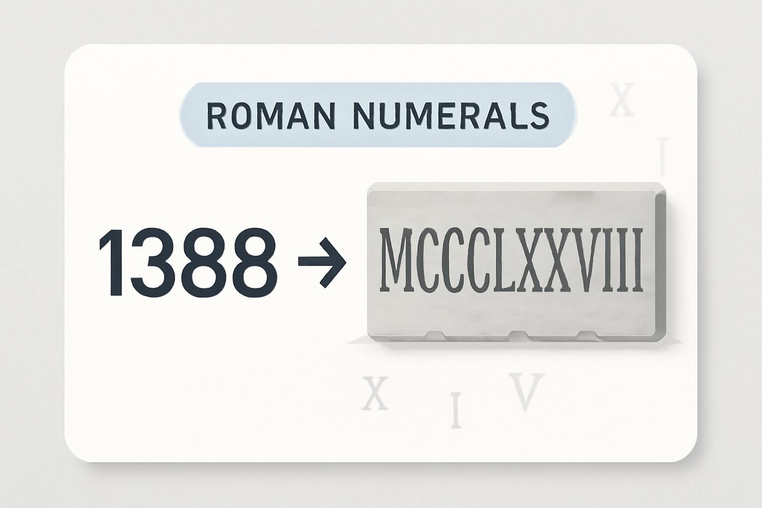 Roman Numerals: 1388