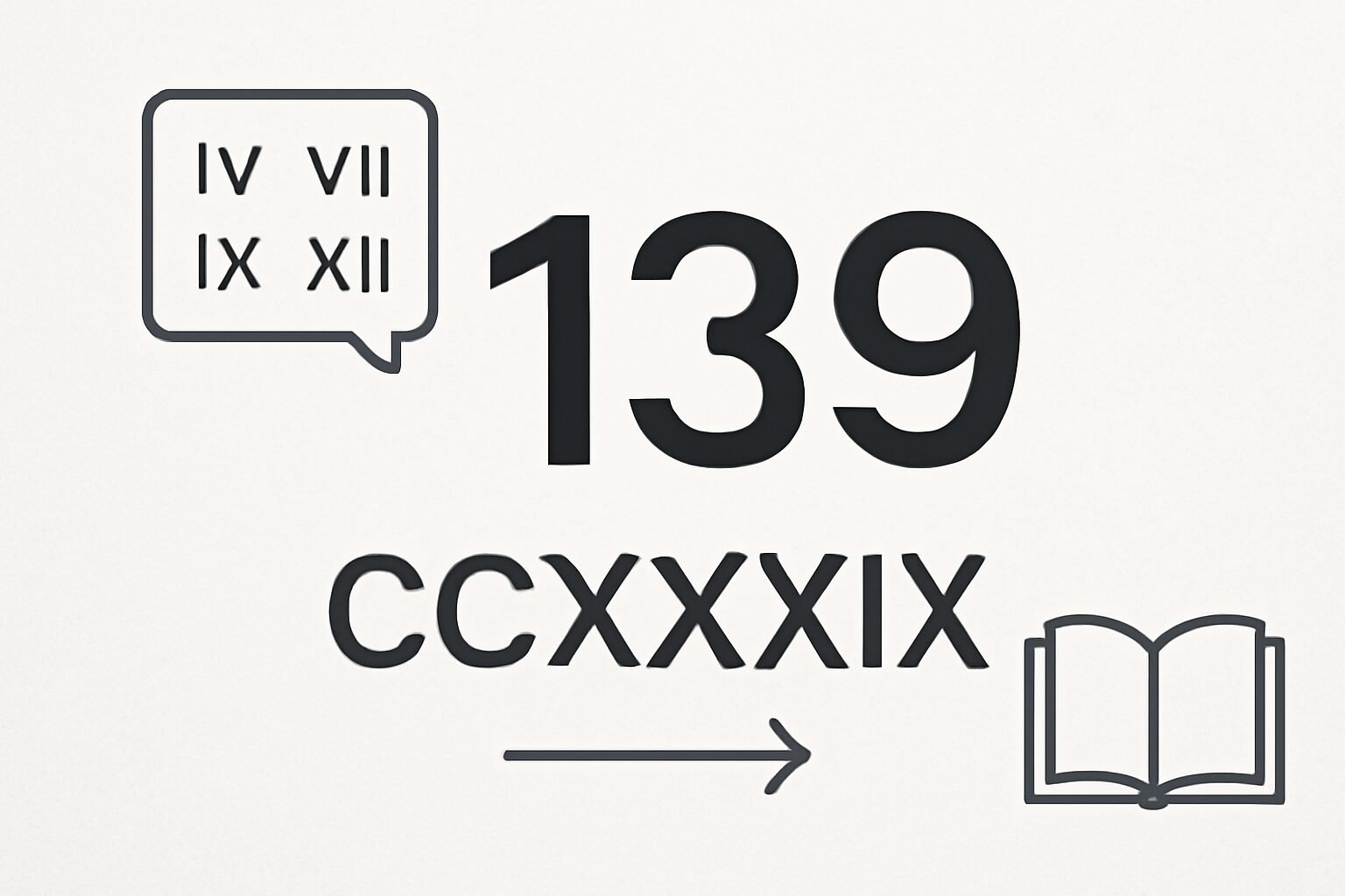 Roman Numerals: 139