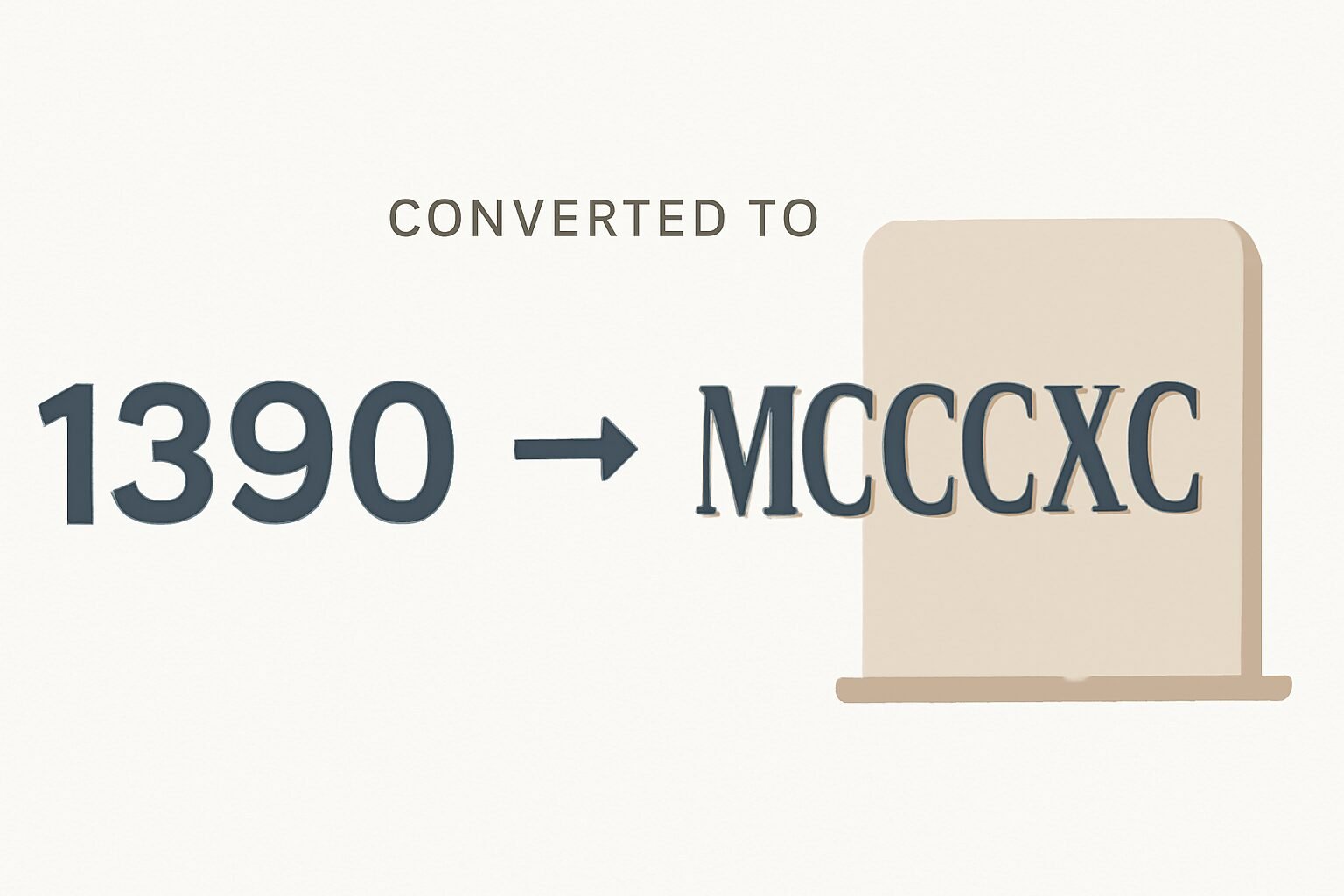 Roman Numerals: 1390