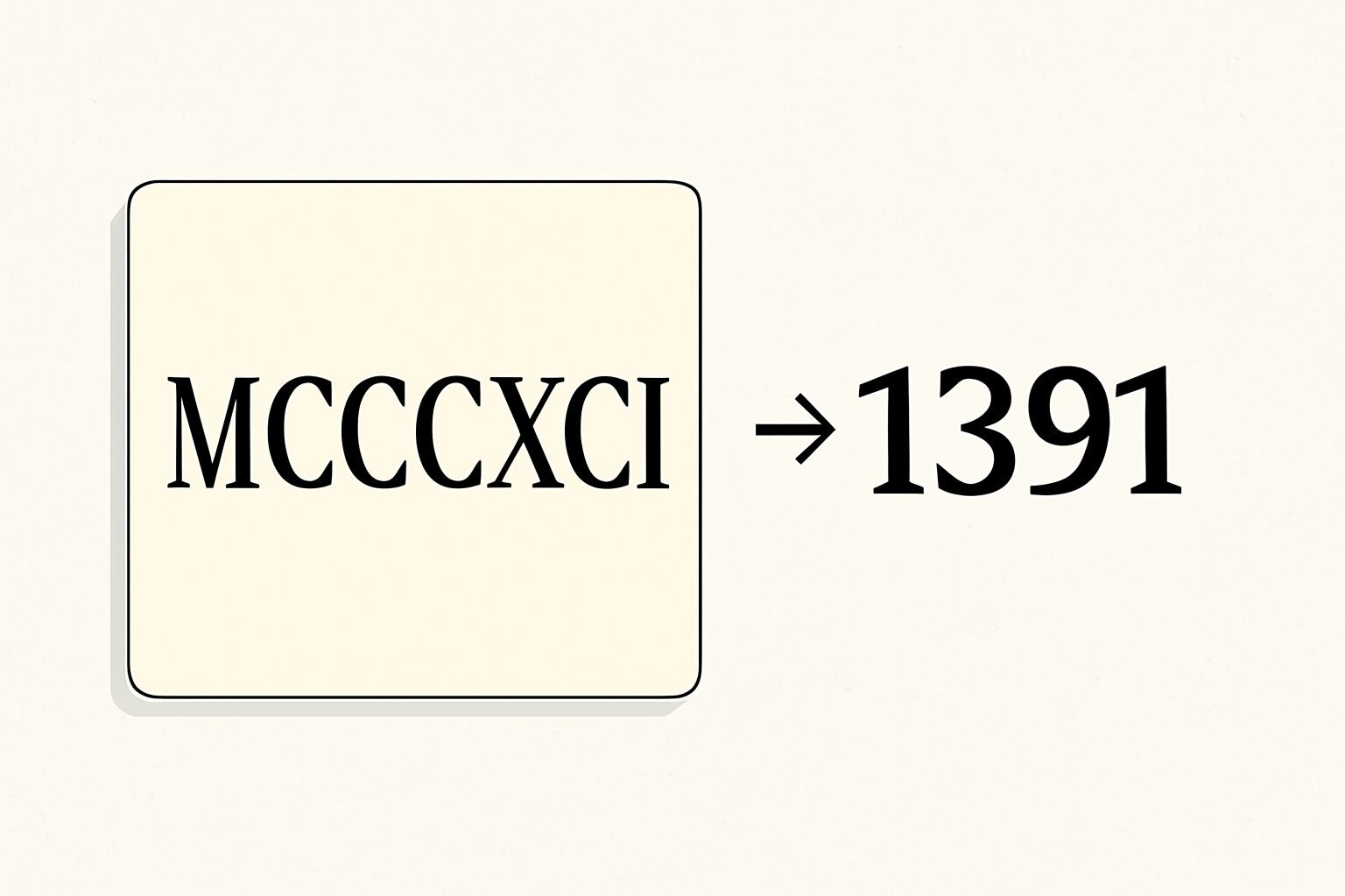 Roman Numerals: 1391