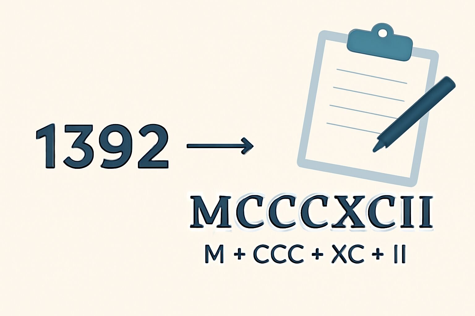 Roman Numerals: 1392
