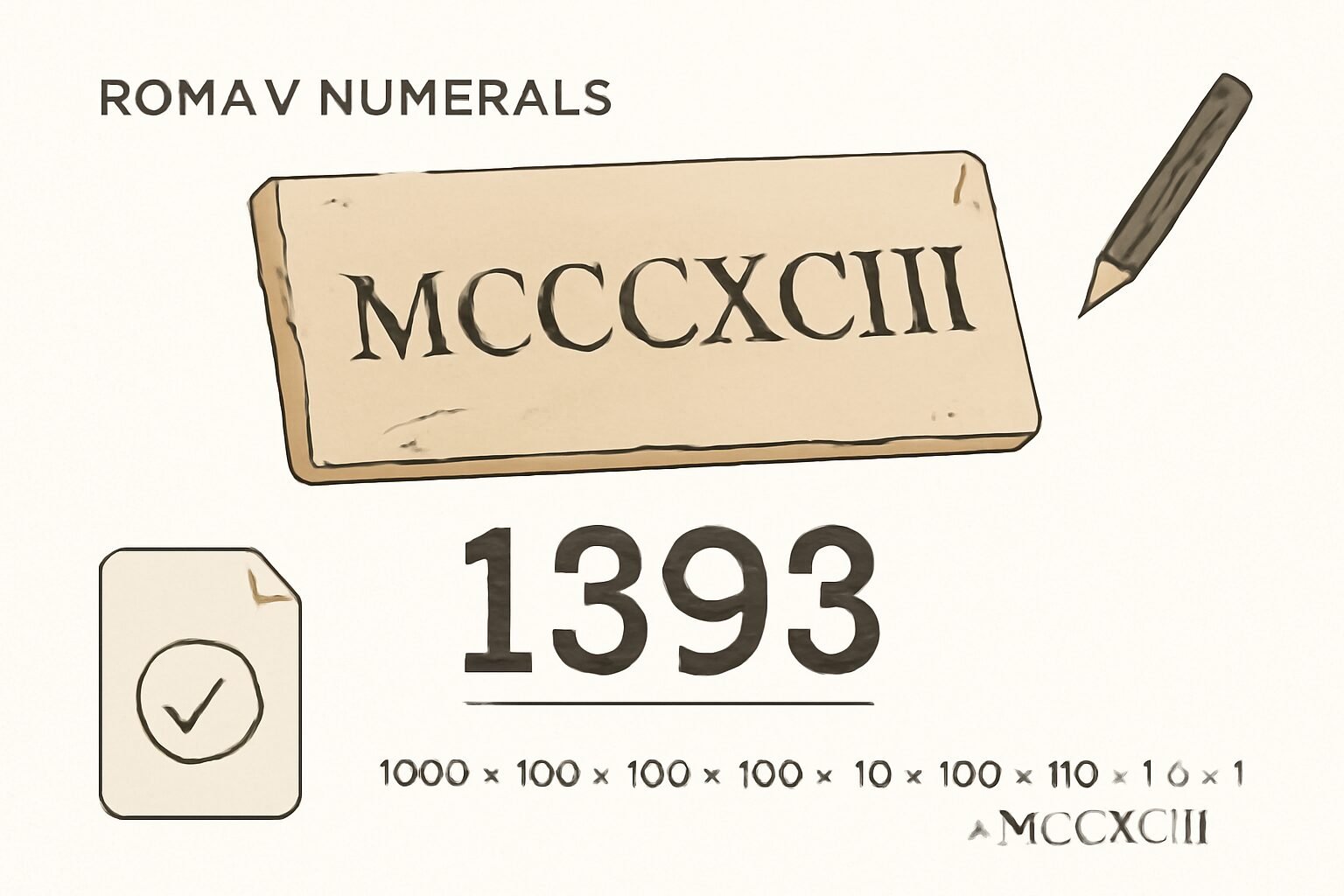 Roman Numerals: 1393
