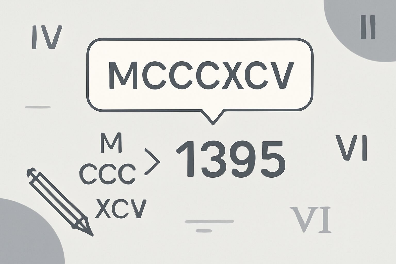 Roman Numerals: 1395