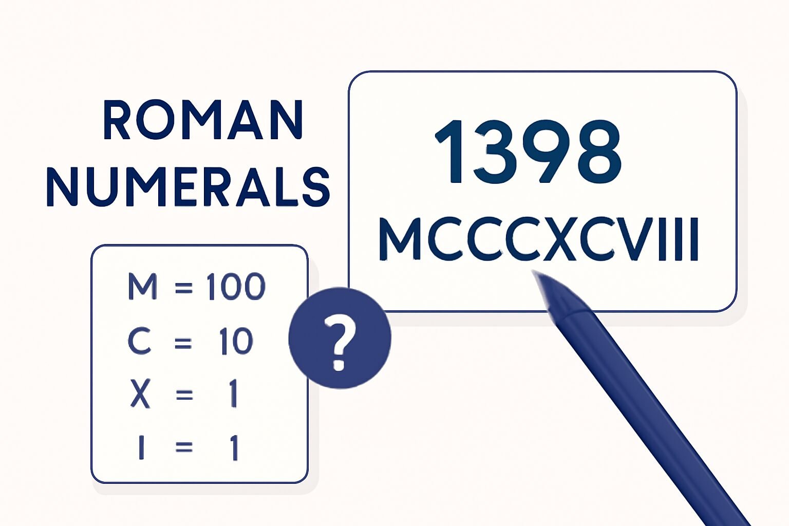 Roman Numerals: 1398