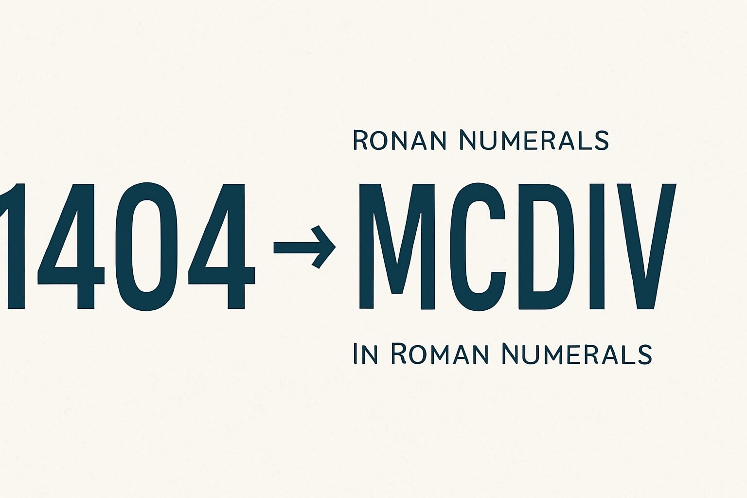 Roman Numerals: 1404