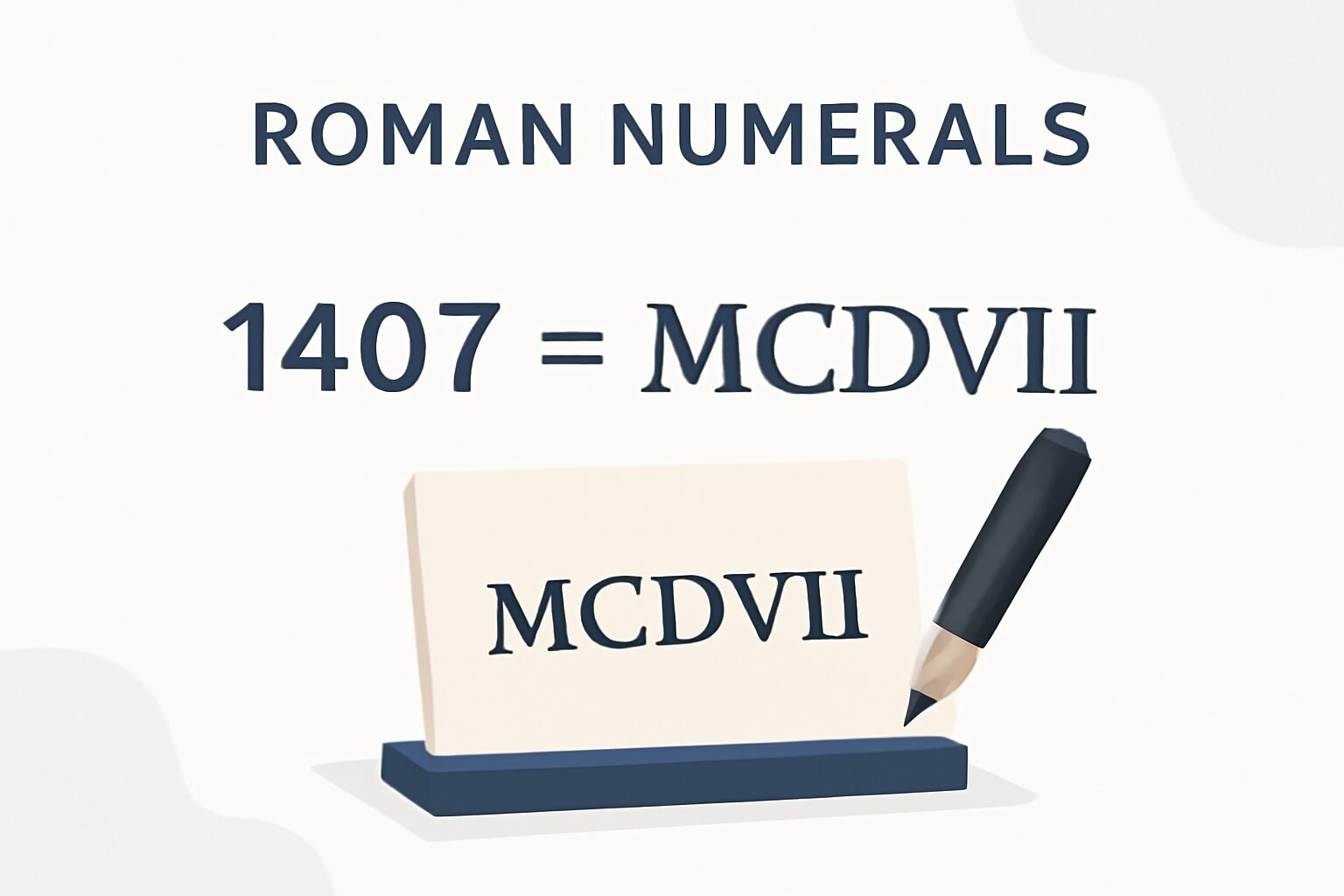 Roman Numerals: 1407