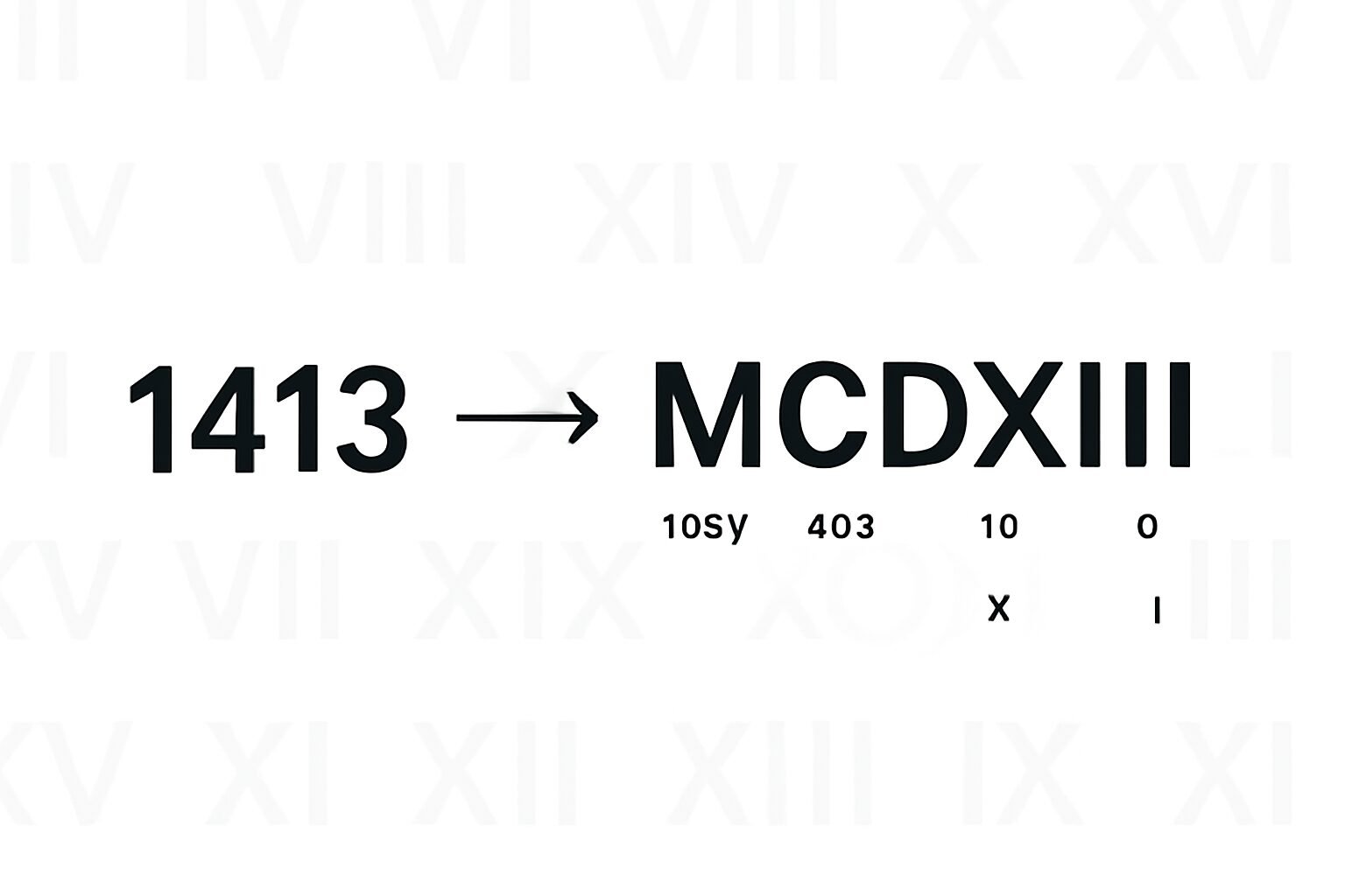 Roman Numerals: 1413