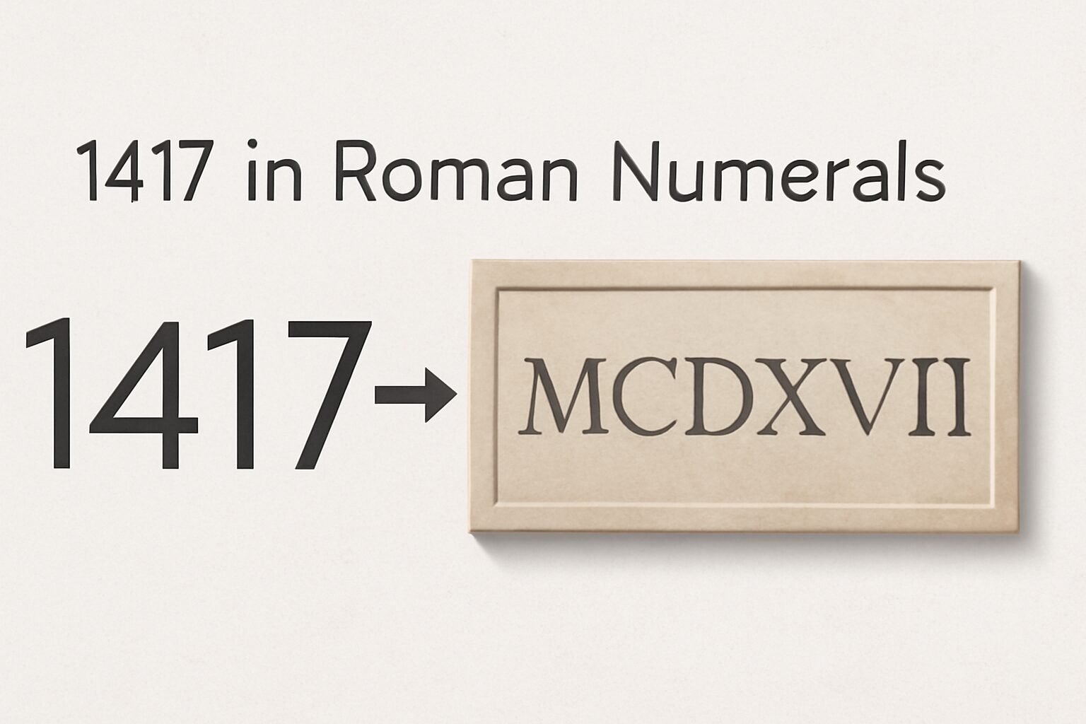 Roman Numerals: 1417