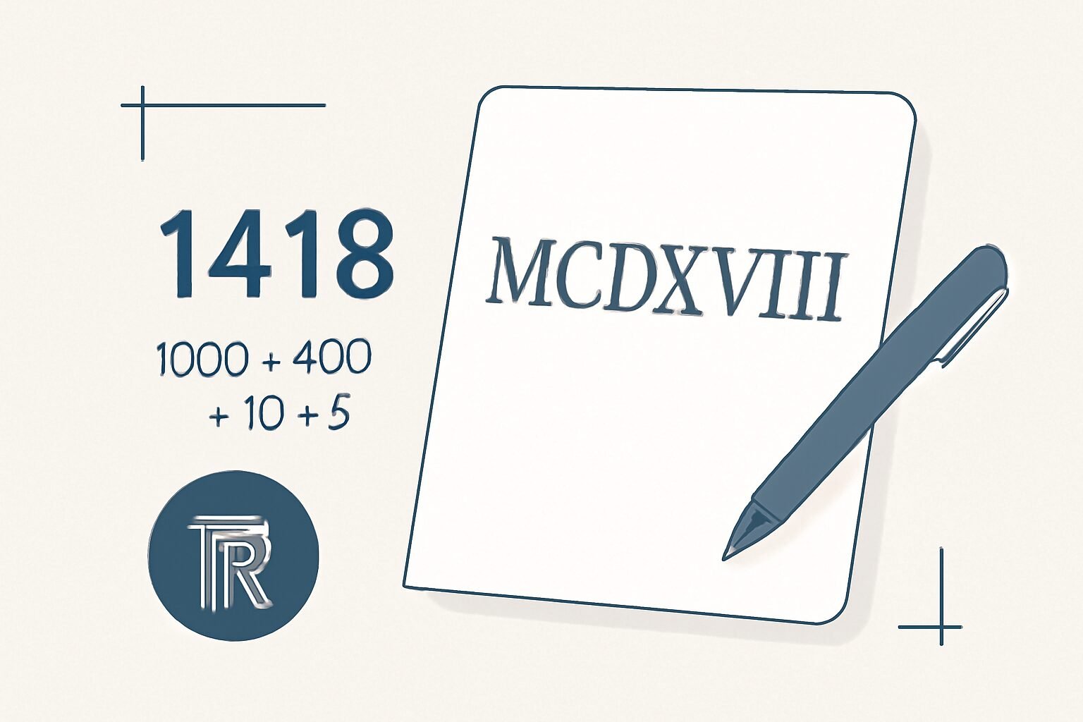 Roman Numerals: 1418
