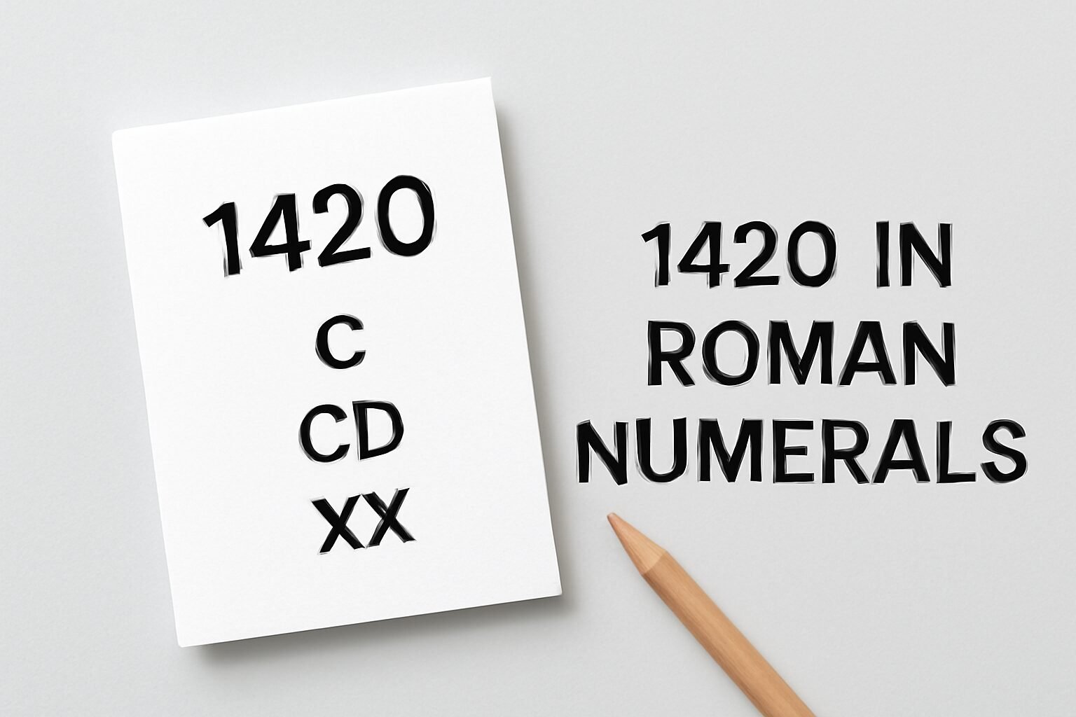 Roman Numerals: 1420