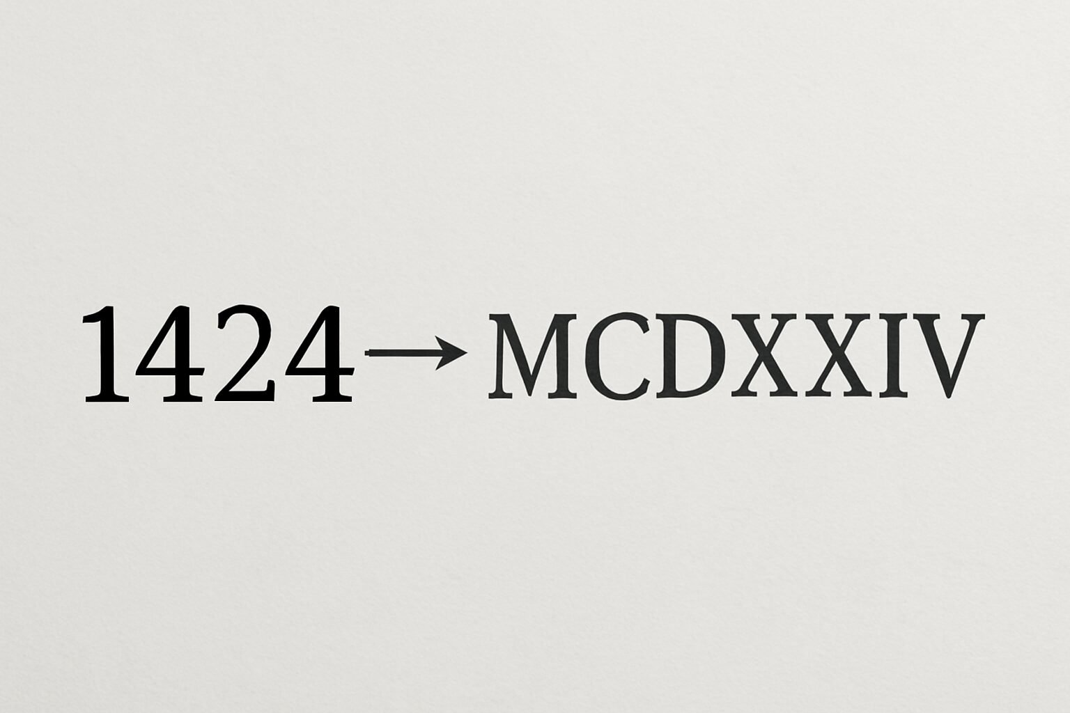 Roman Numerals: 1424