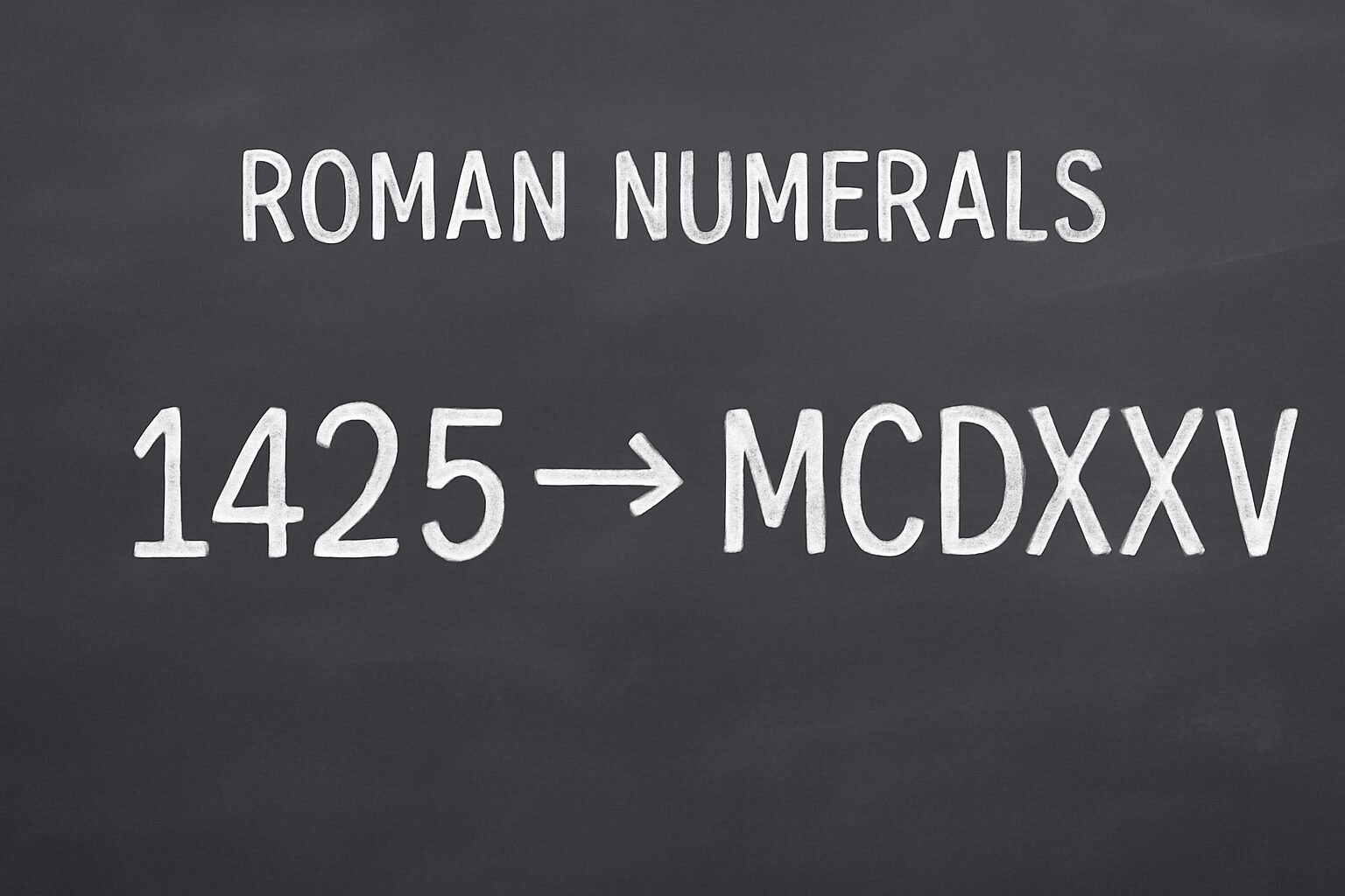 Roman Numerals: 1425
