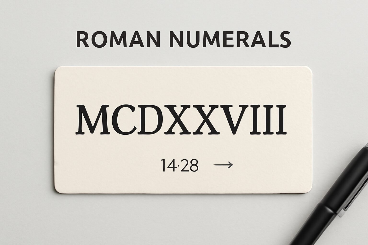 Roman Numerals: 1428