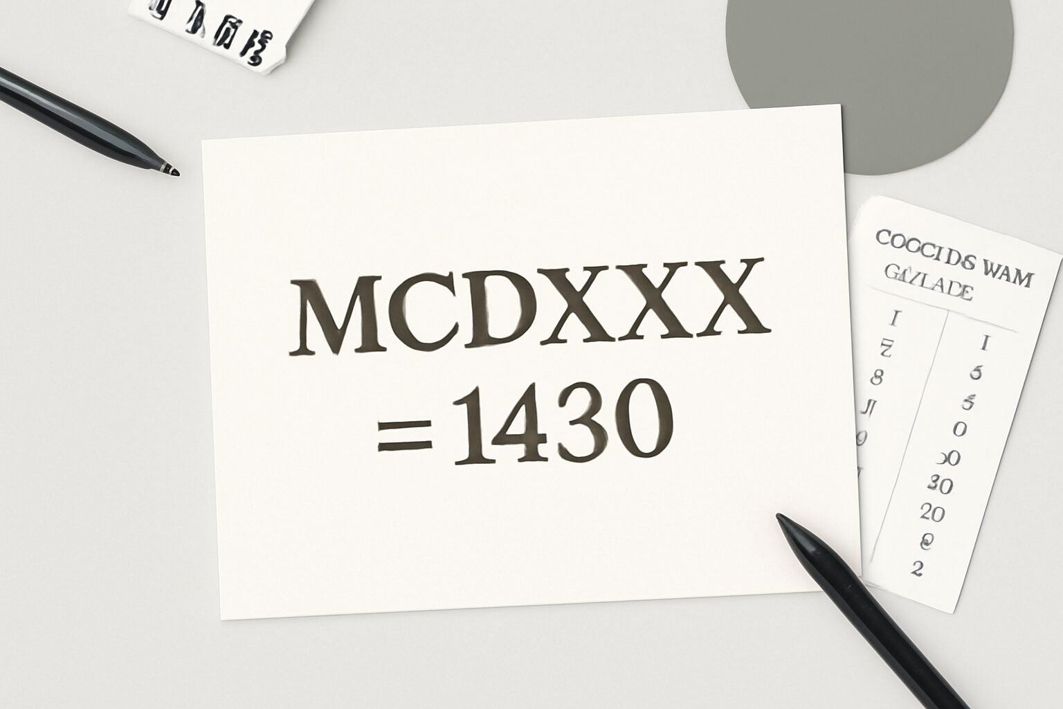 Roman Numerals: 1430