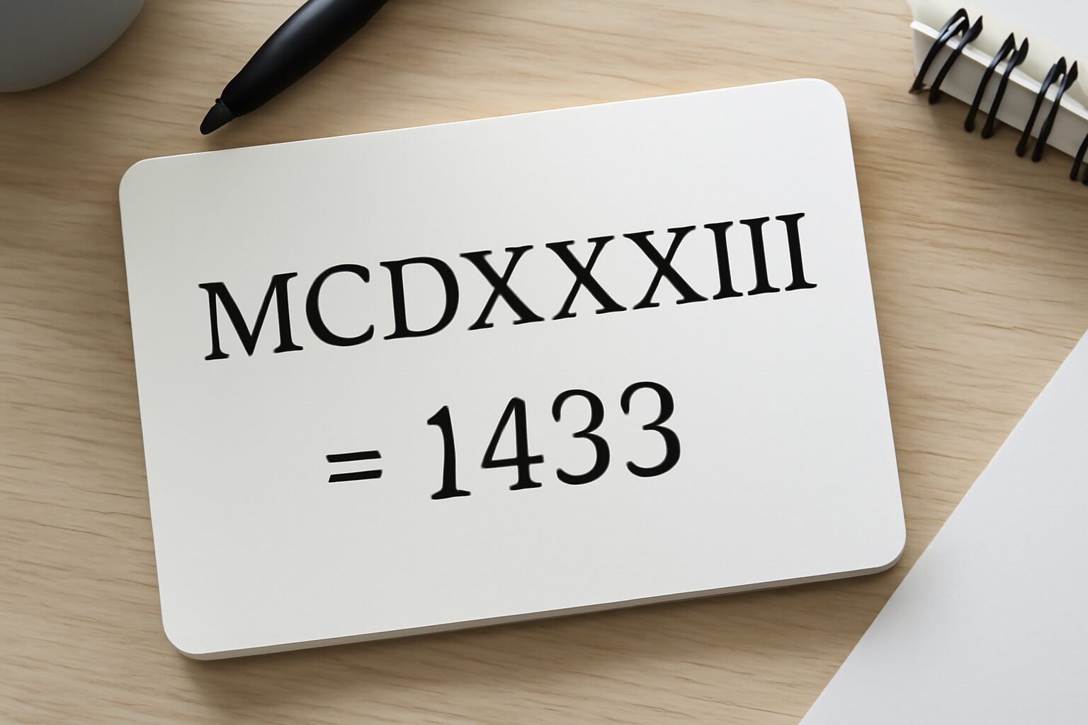 Roman Numerals: 1433