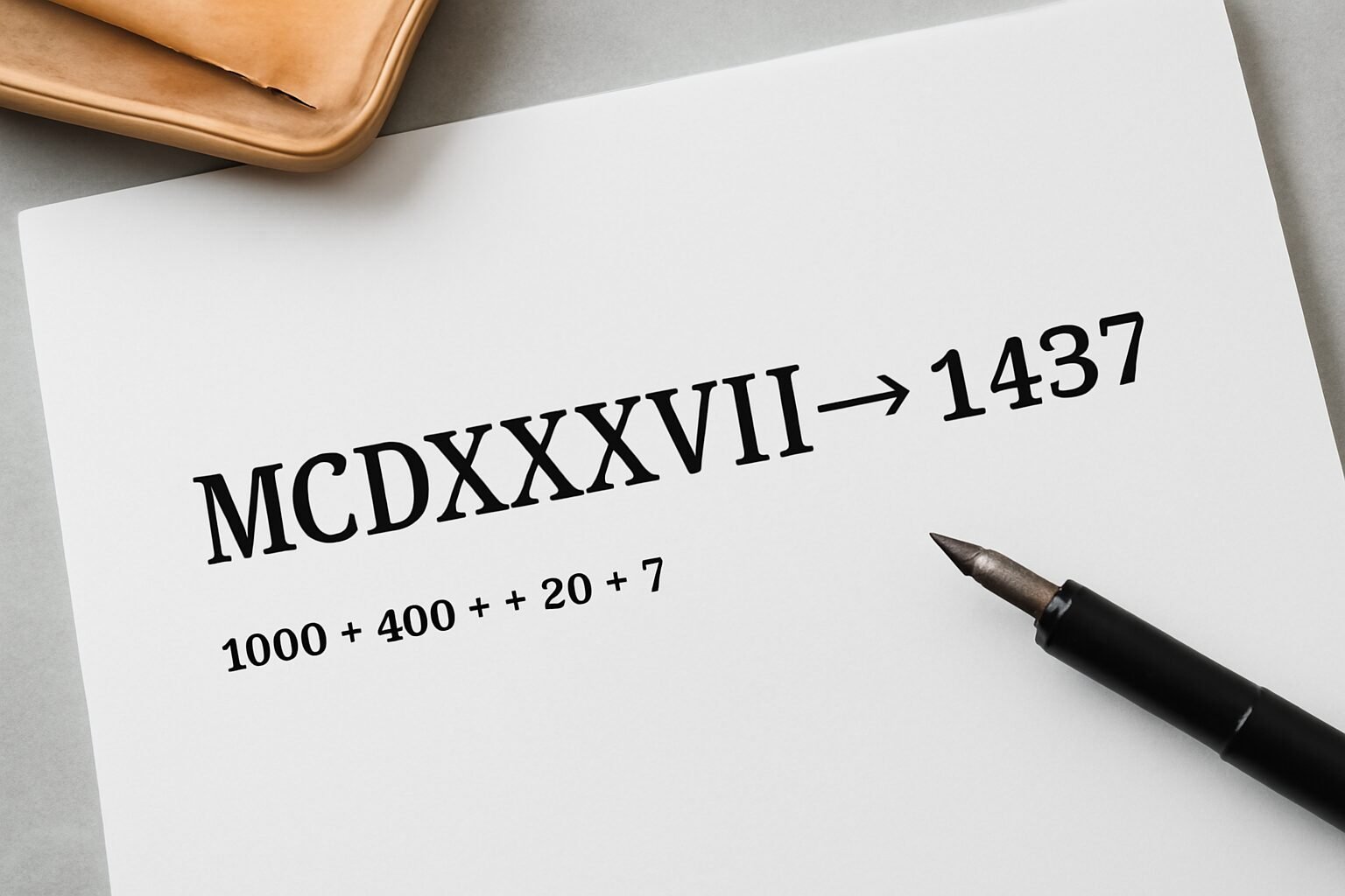 Roman Numerals: 1437