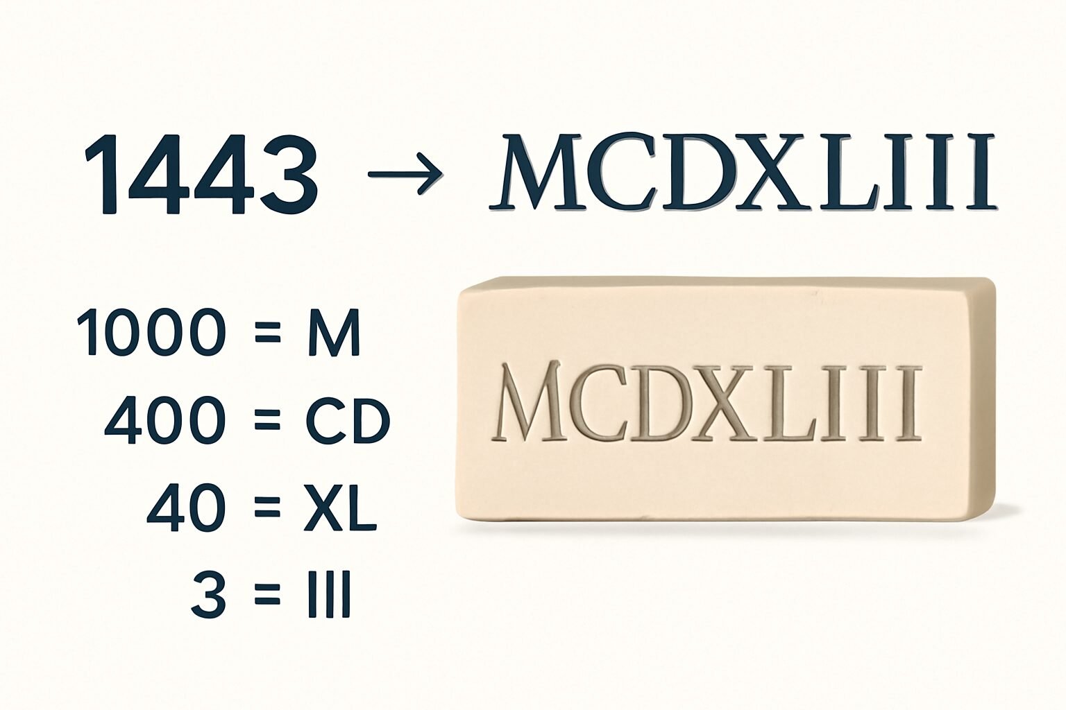 Roman Numerals: 1443