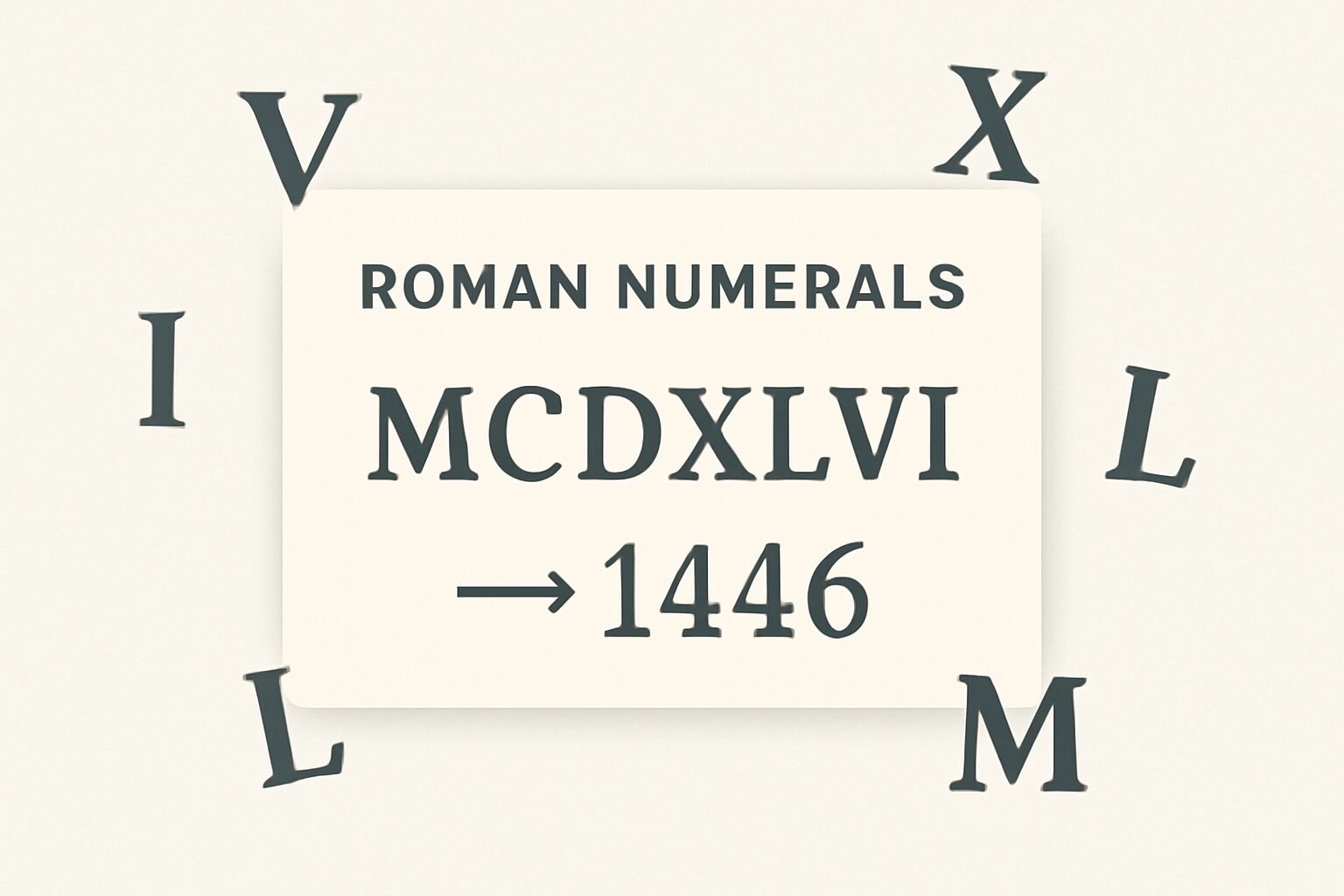 Roman Numerals: 1446
