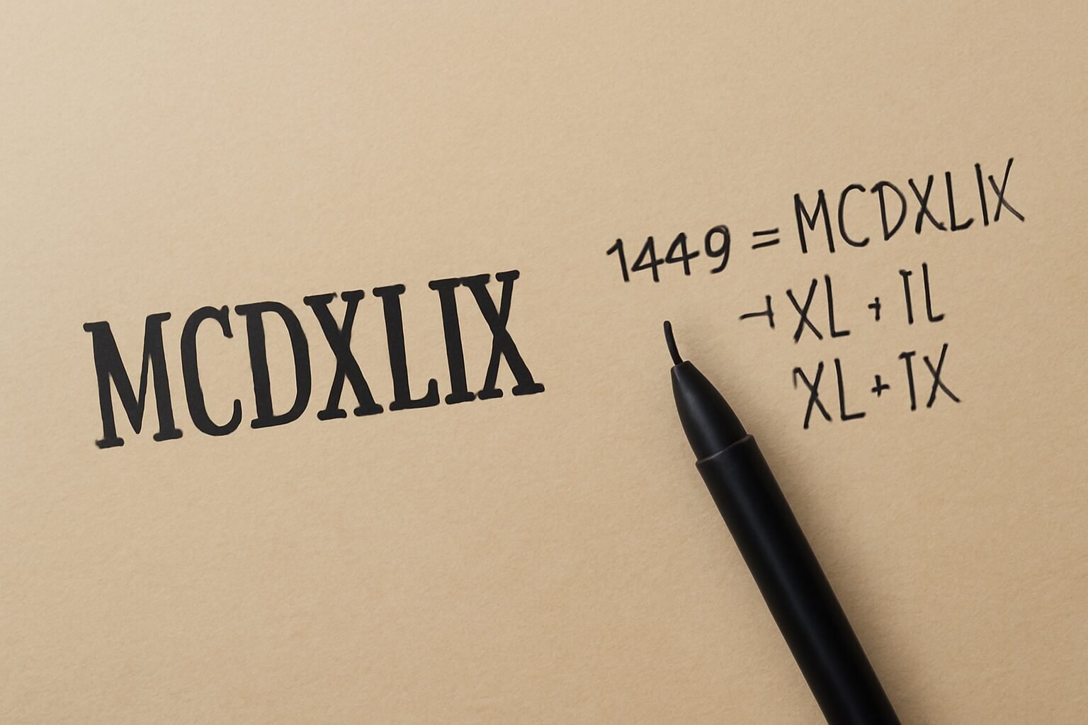Roman Numerals: 1449