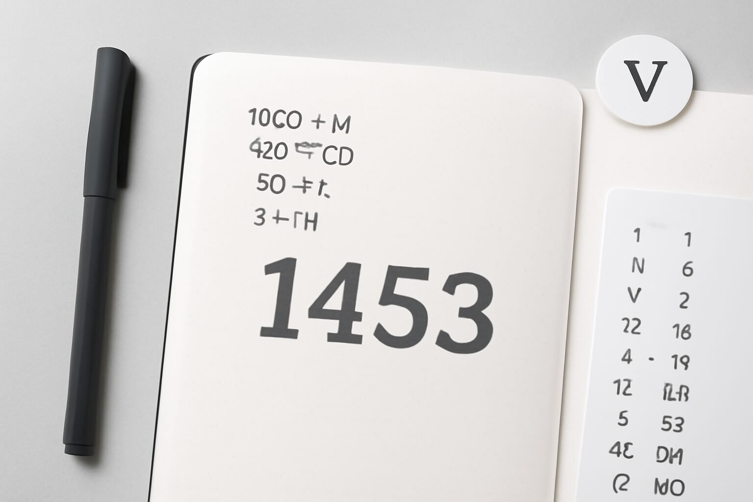 Roman Numerals: 1453