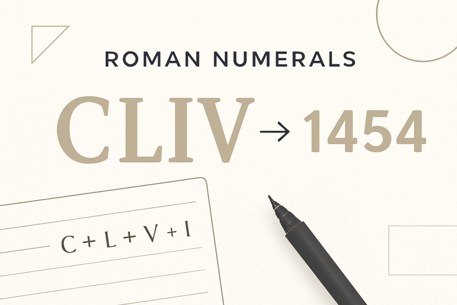 Roman Numerals: 1454