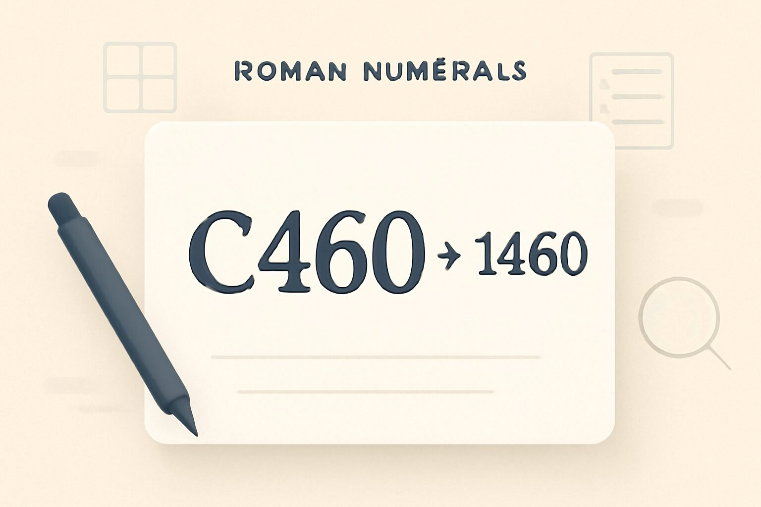 Roman Numerals: 1460