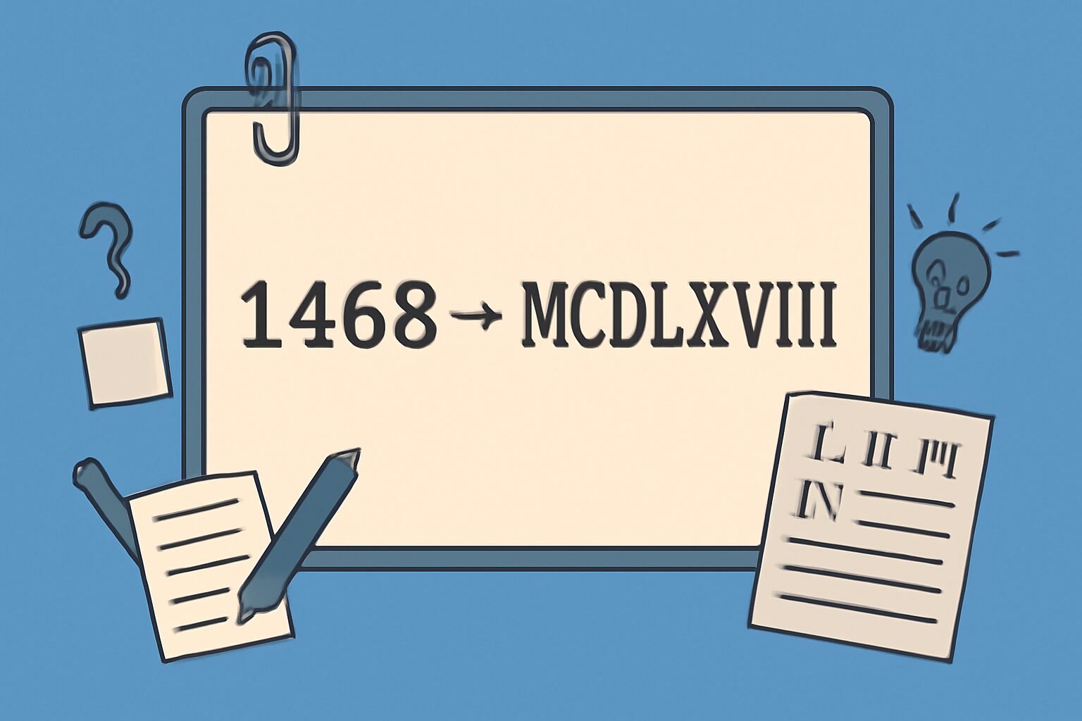 Roman Numerals: 1468
