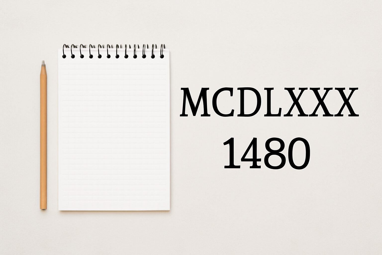 Roman Numerals: 1480