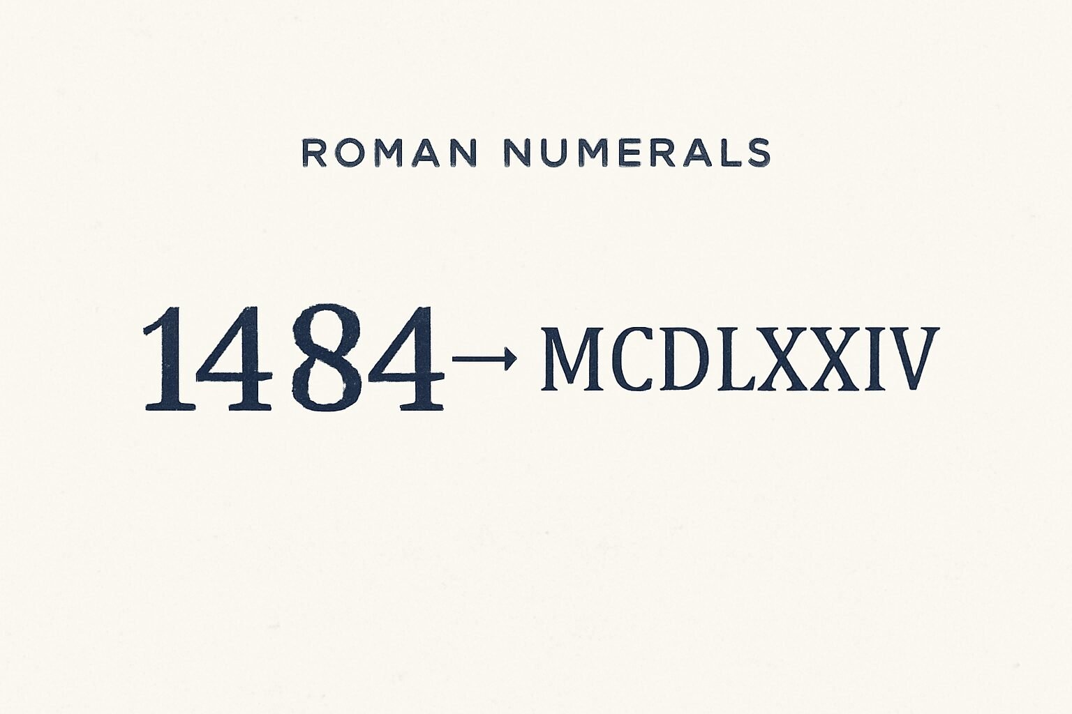 Roman Numerals: 1484