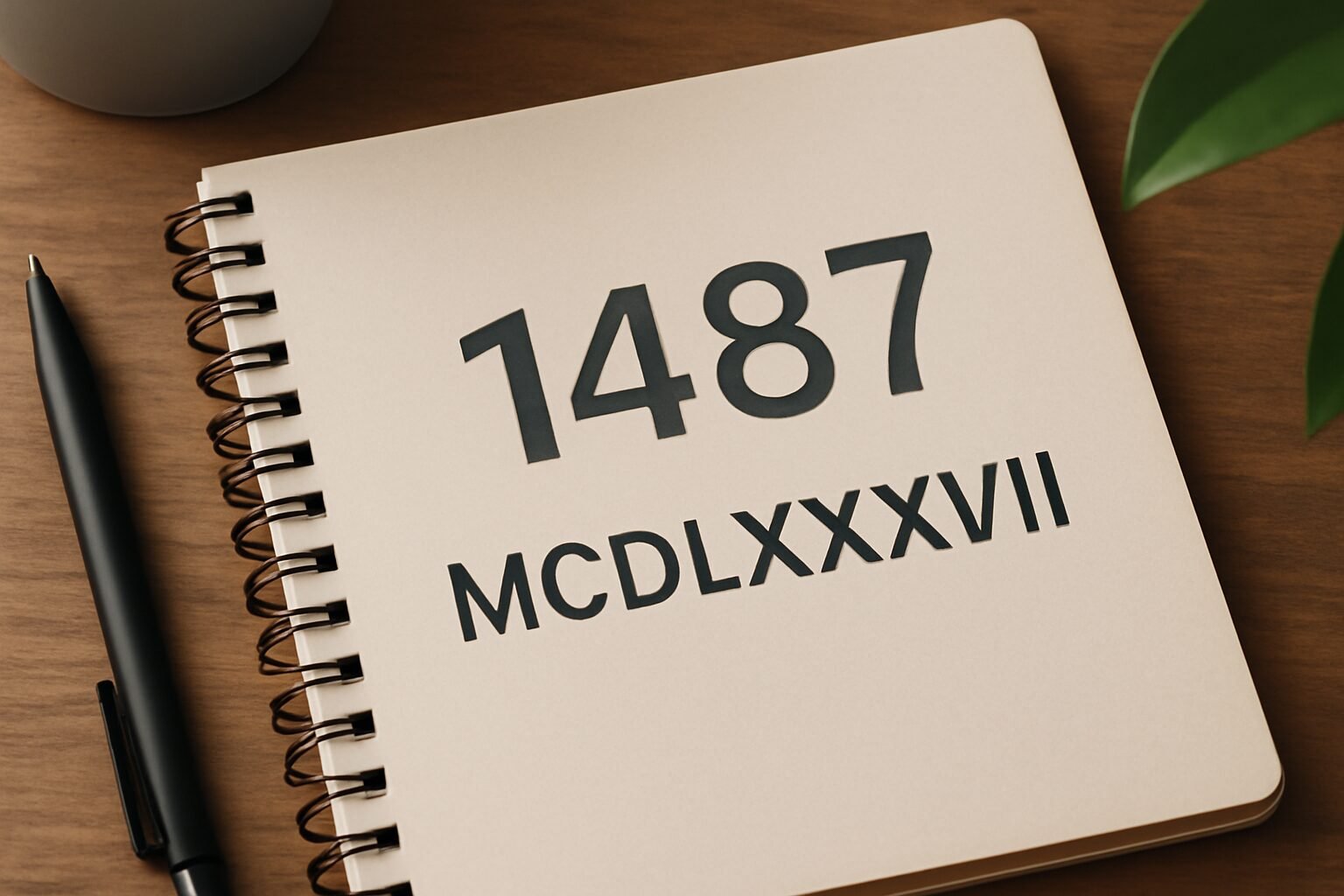 Roman Numerals: 1487