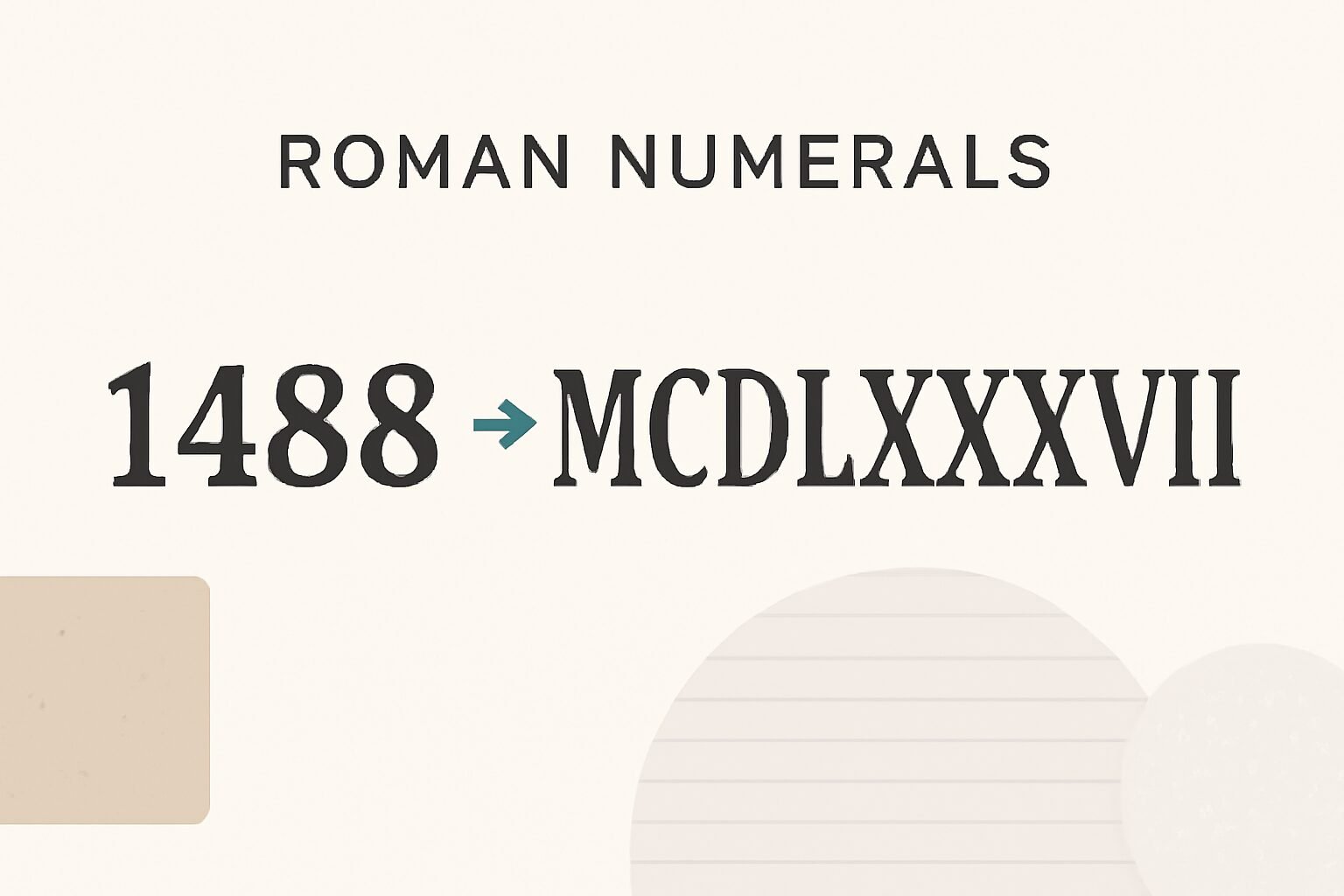 Roman Numerals: 1488