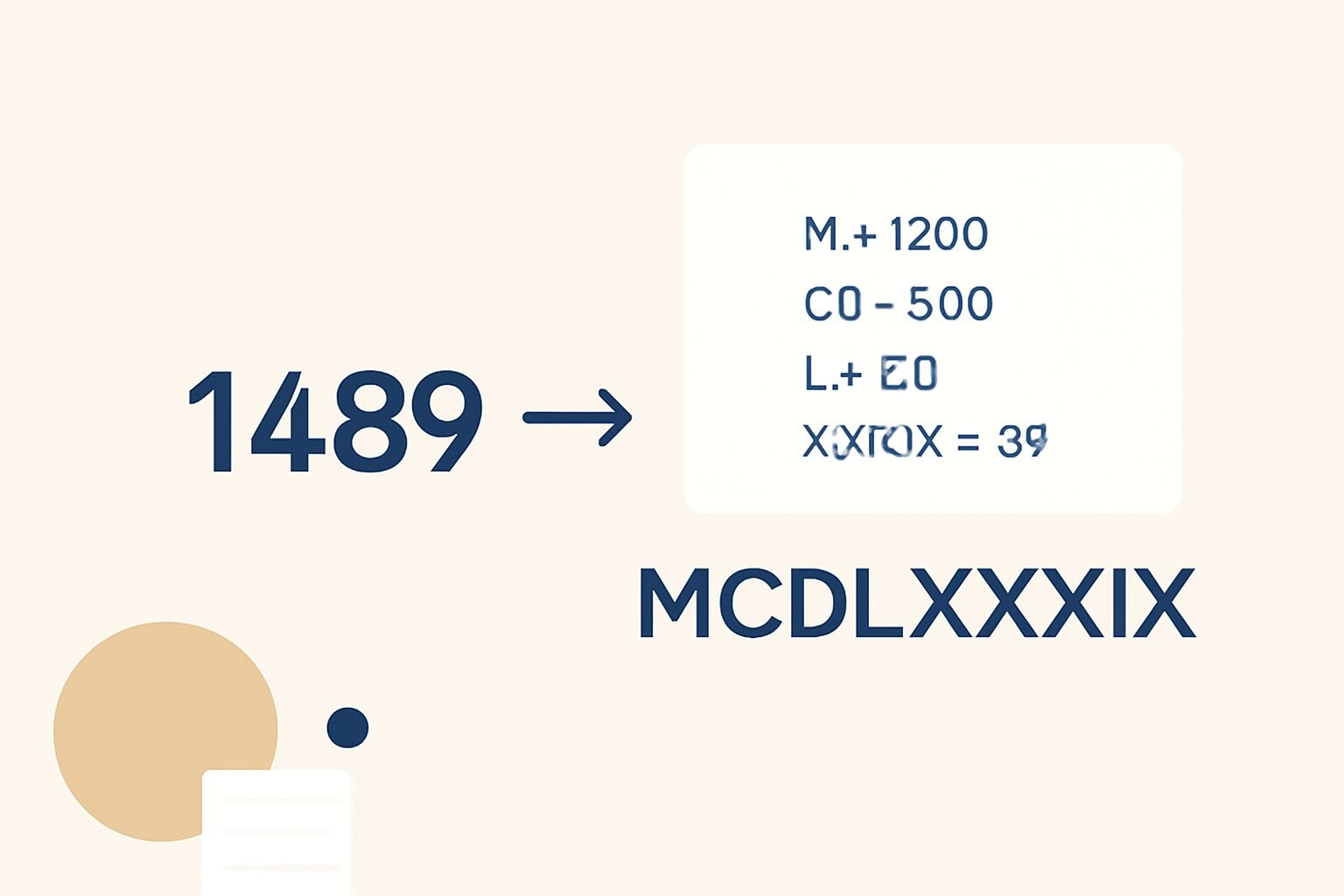 Roman Numerals: 1489