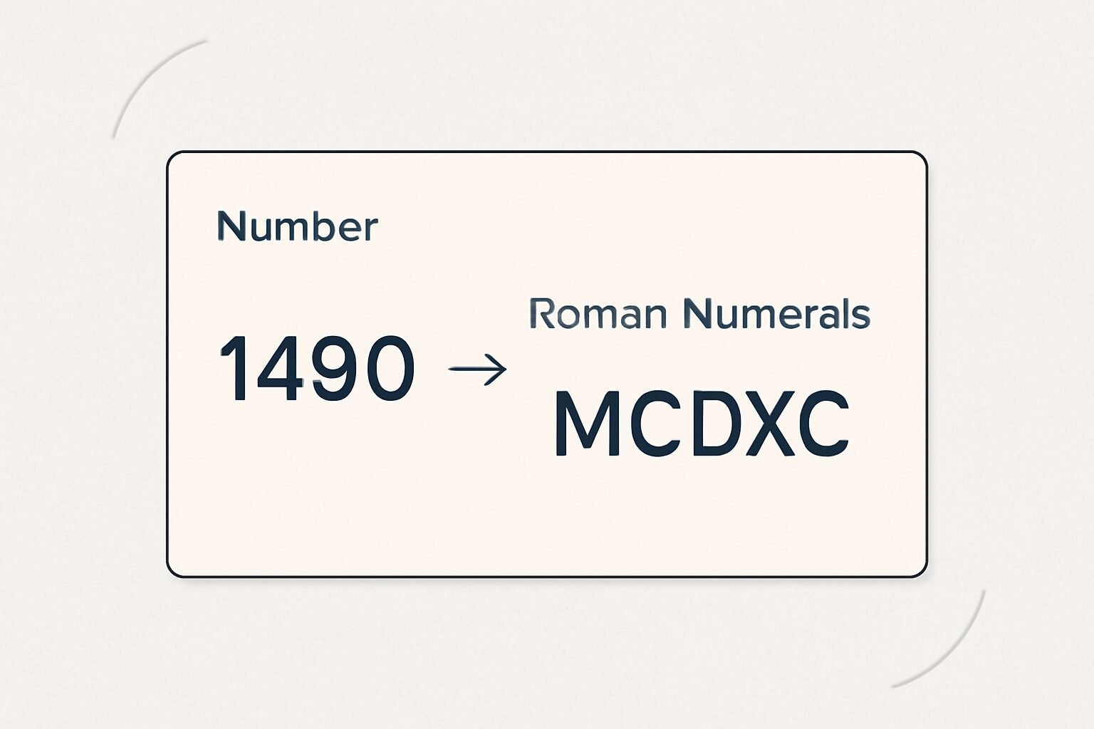 Roman Numerals: 1490
