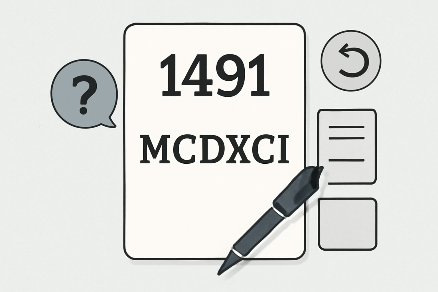 Roman Numerals: 1491