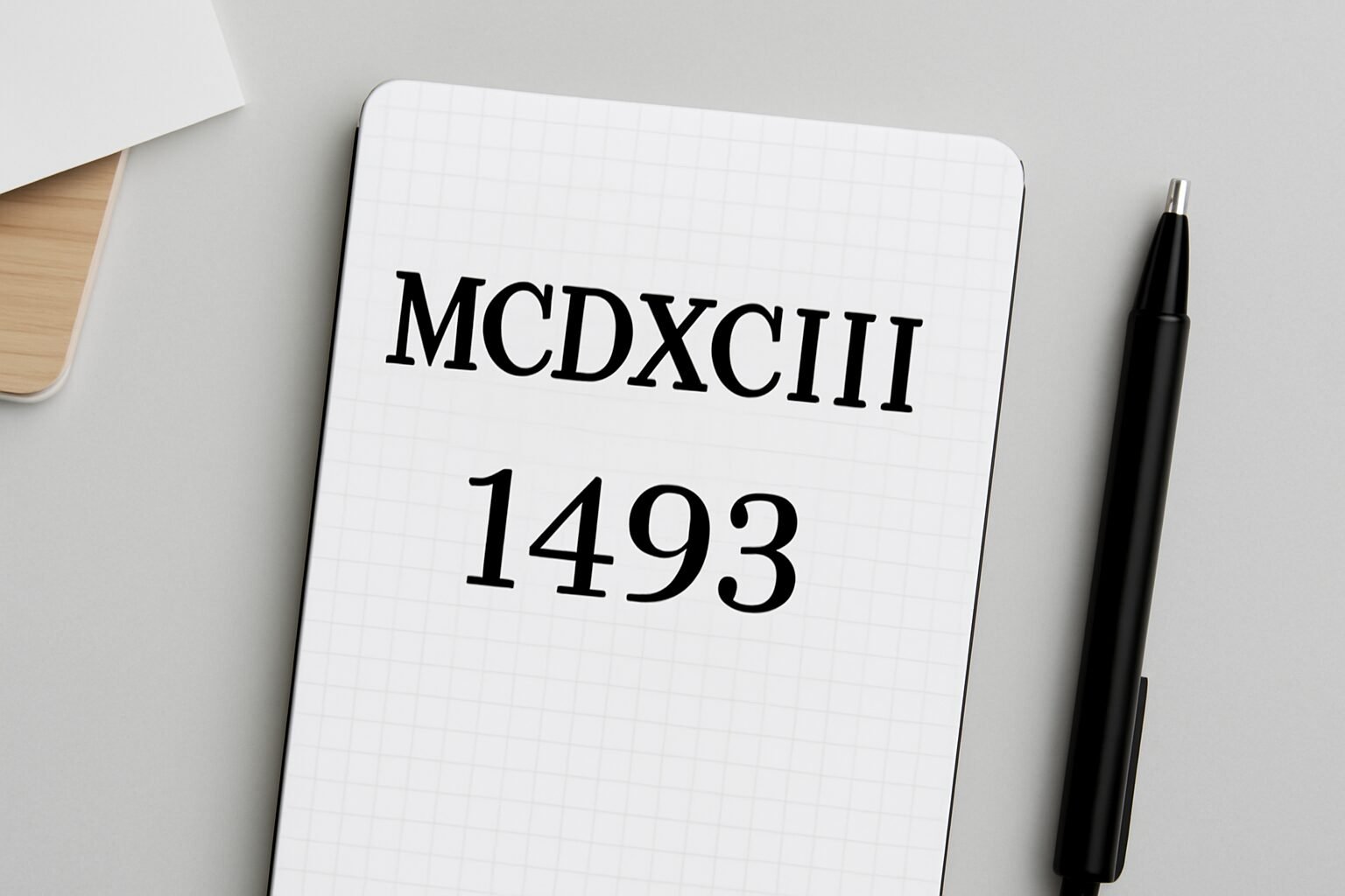 Roman Numerals: 1493