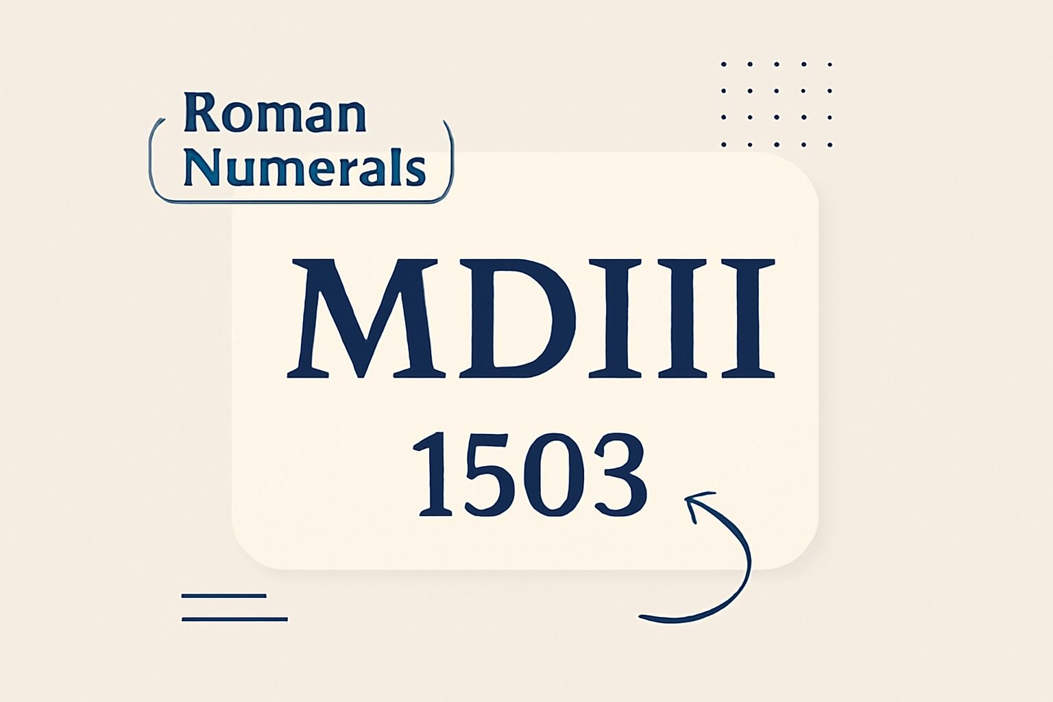 Roman Numerals: 1503