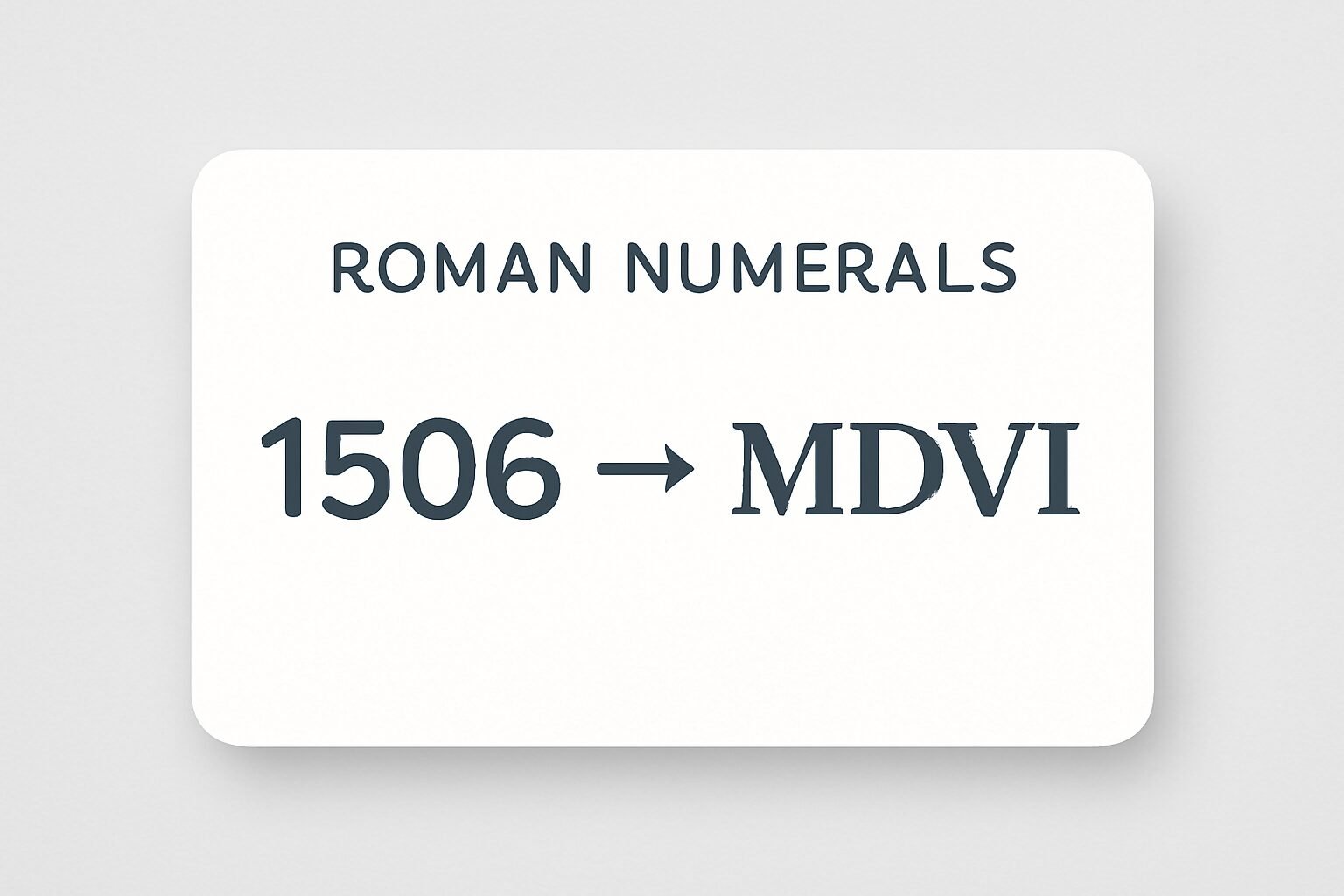 Roman Numerals: 1506