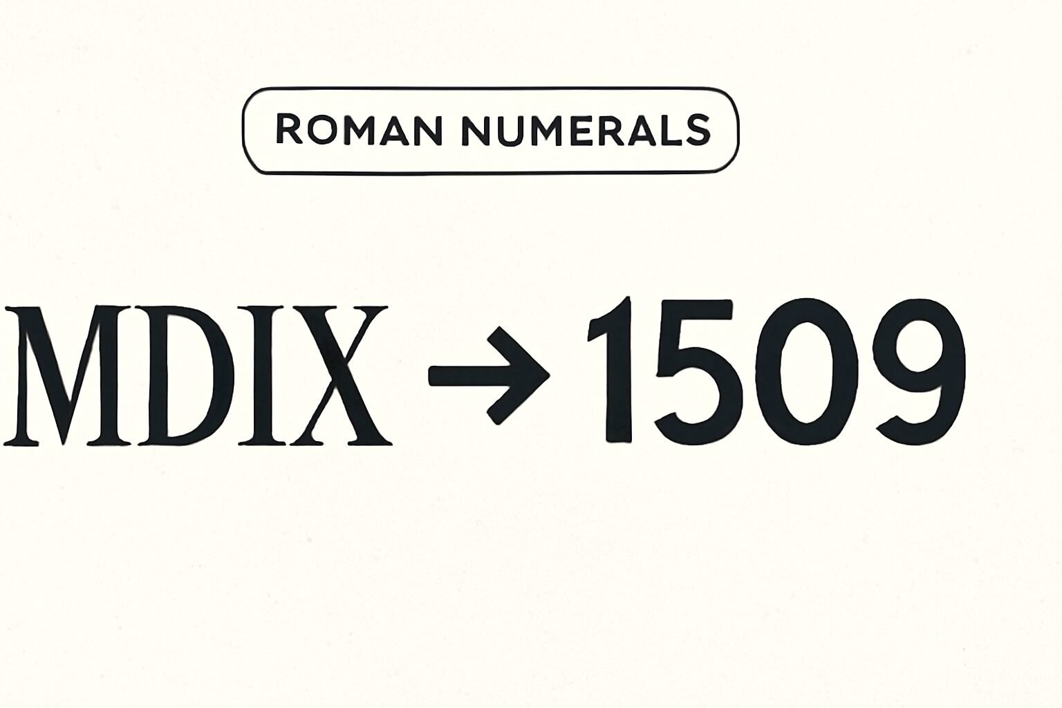 Roman Numerals: 1509