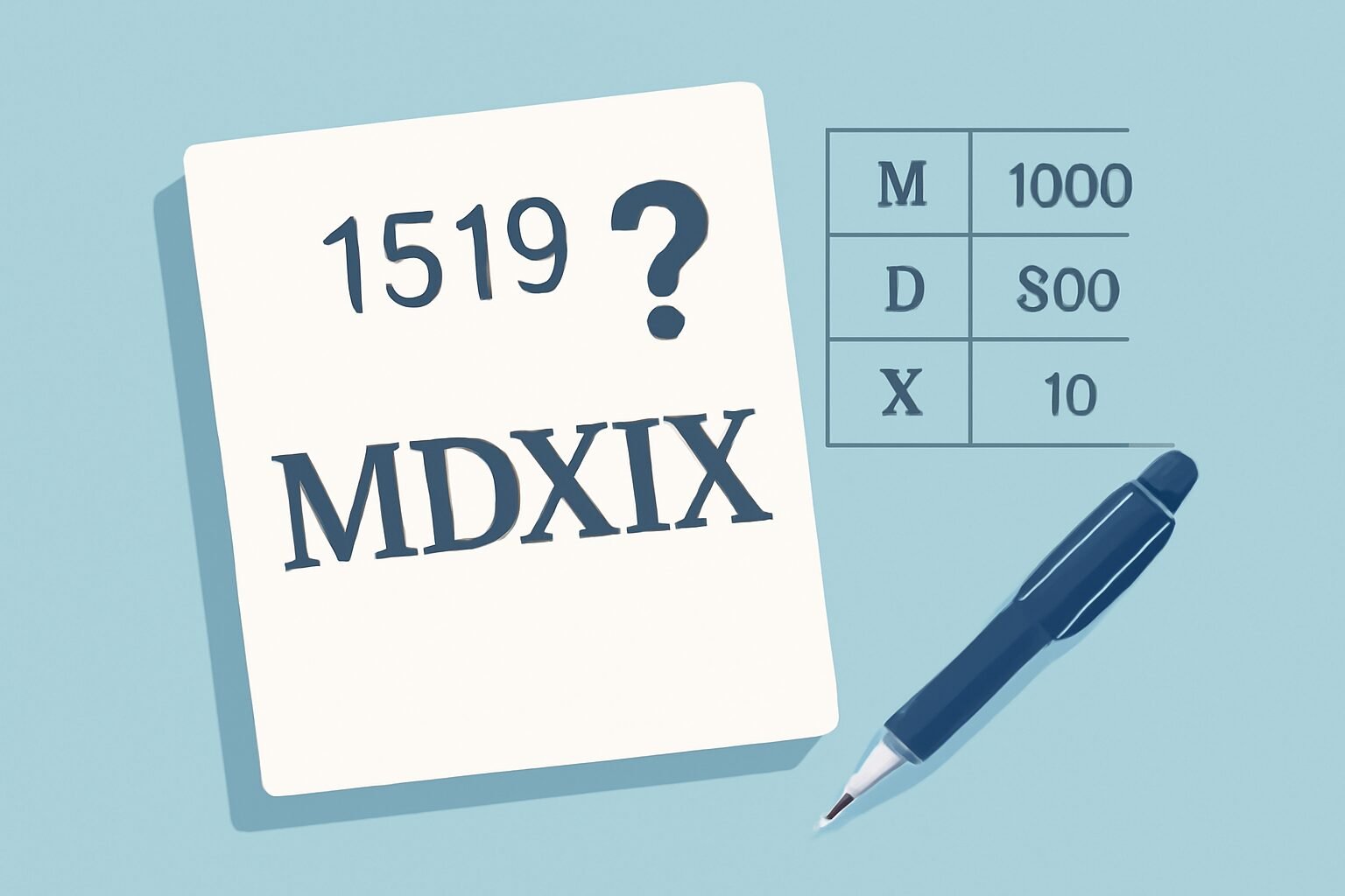 Roman Numerals: 1519