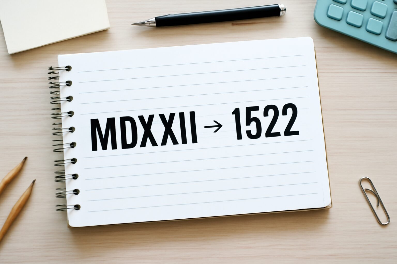 Roman Numerals: 1522