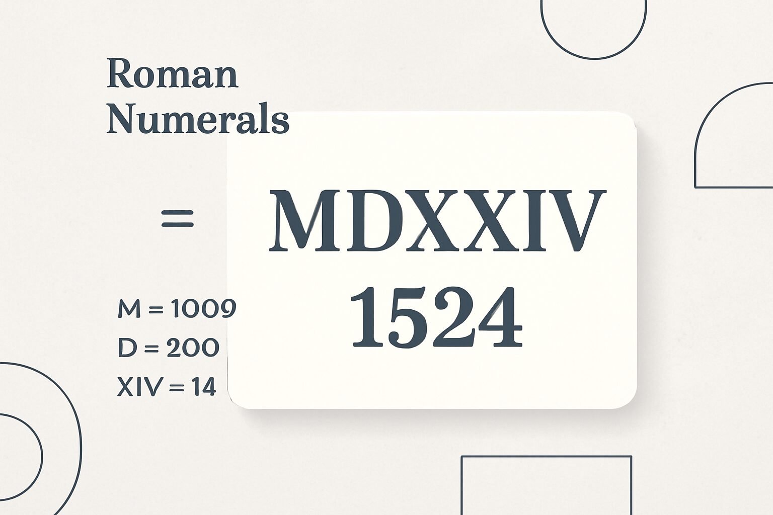 Roman Numerals: 1524