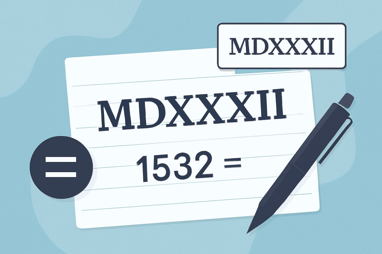 Roman Numerals: 1532