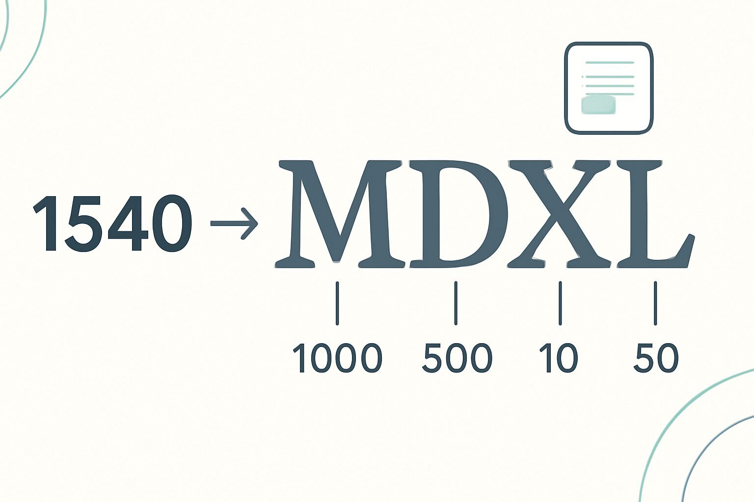 Roman Numerals: 1540