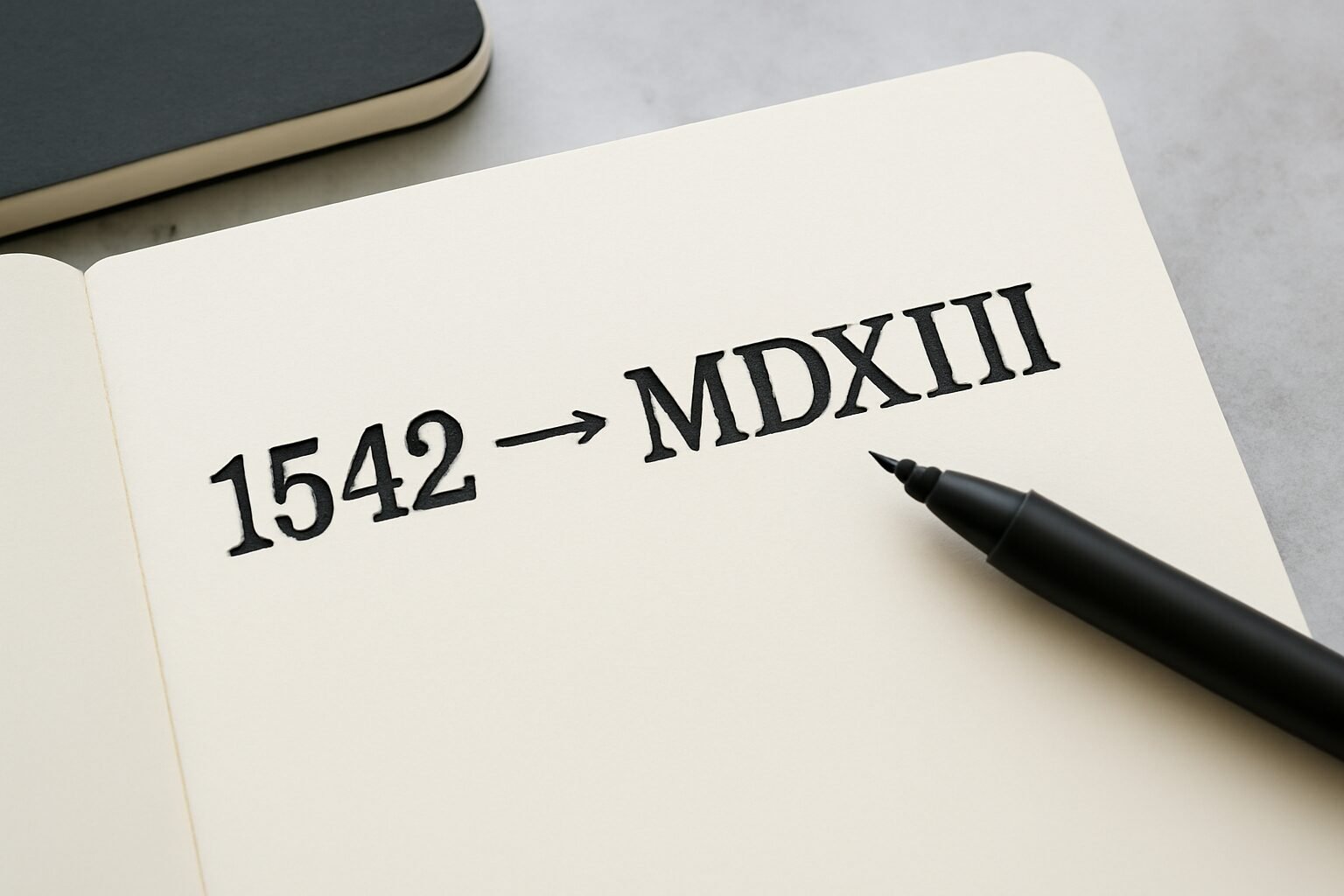 Roman Numerals: 1542