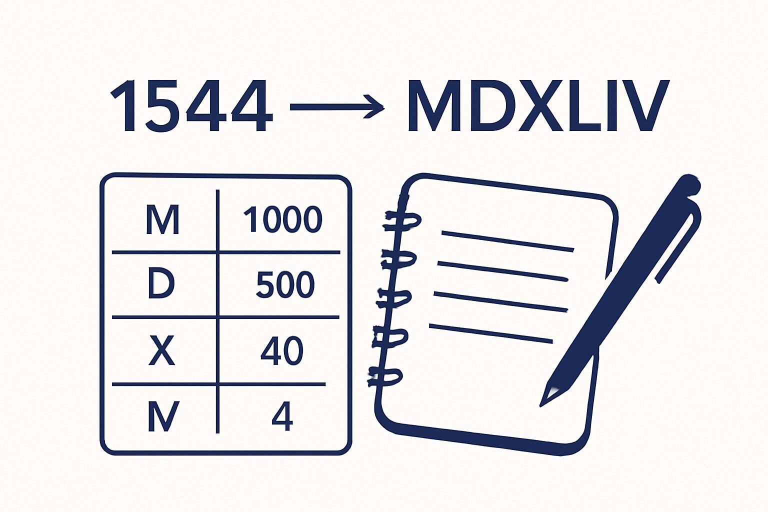 Roman Numerals: 1544