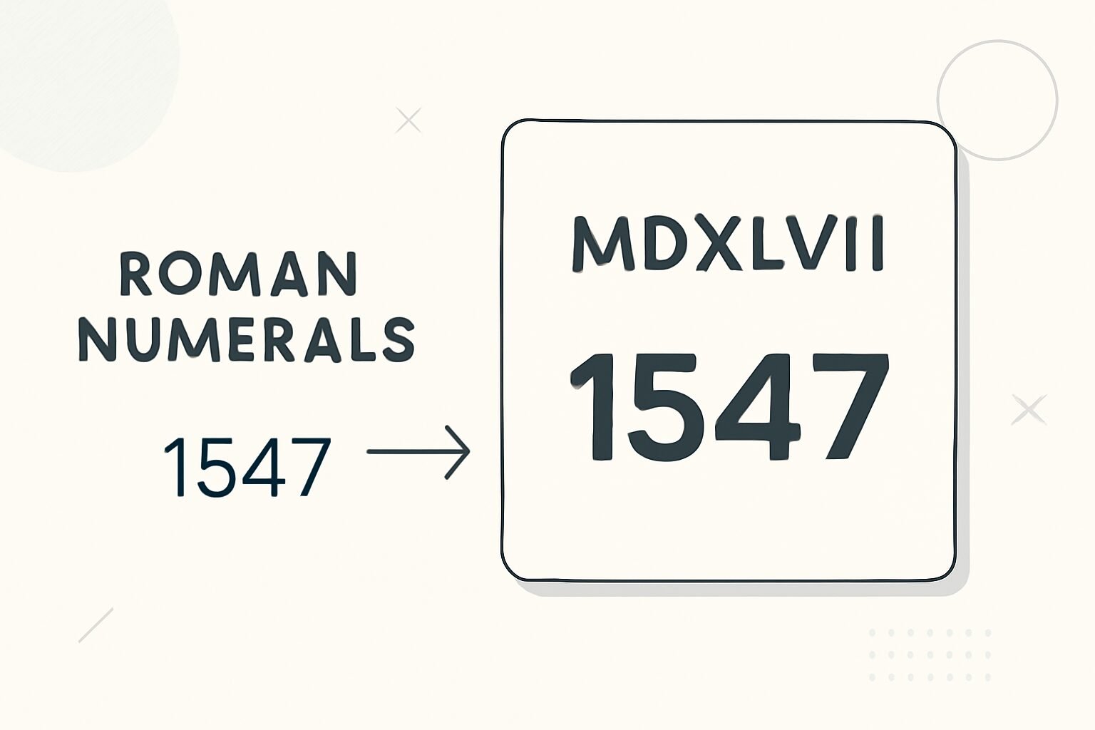 Roman Numerals: 1547